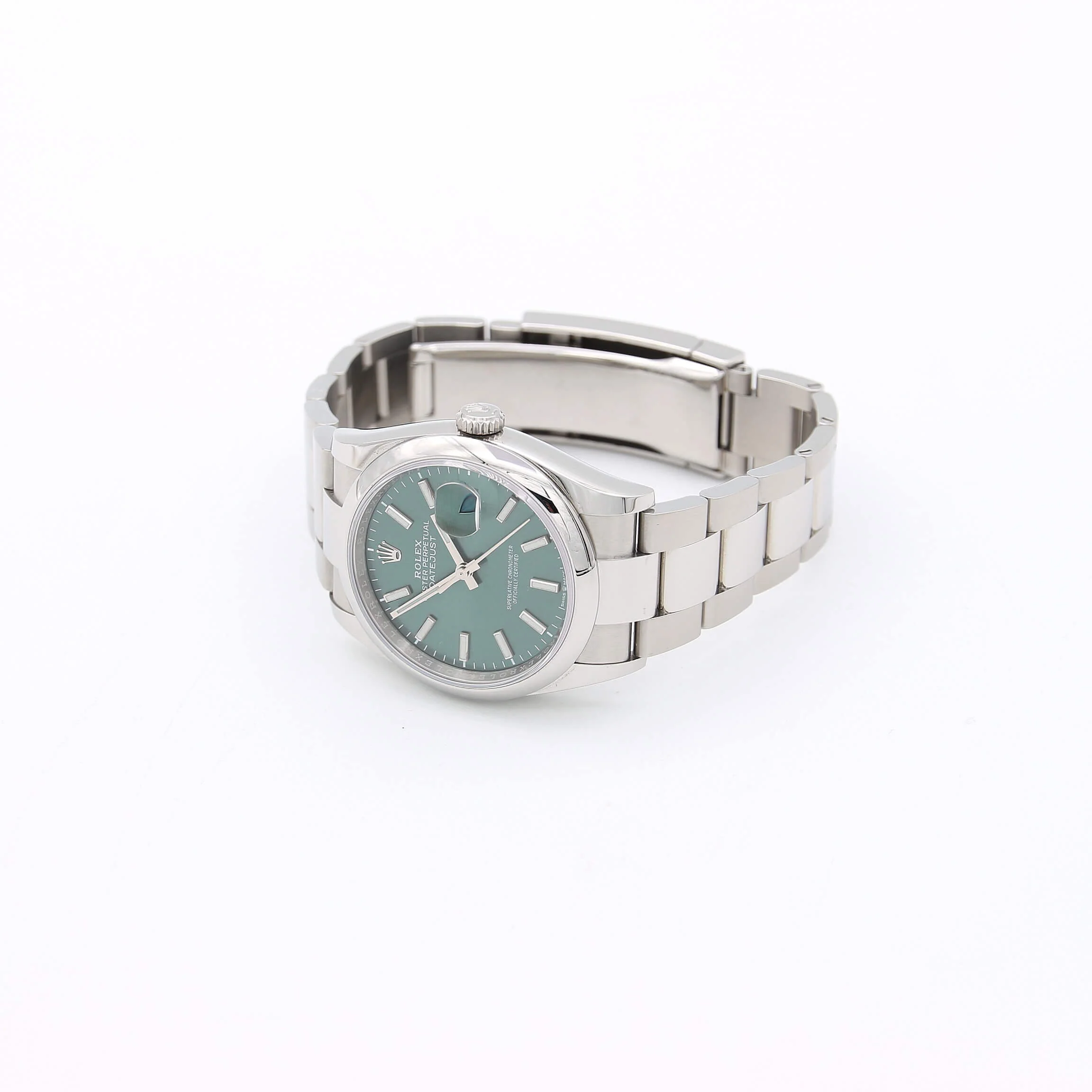 Rolex Datejust ref. 126200 Green Dial Oyster bracelet - Full Set - Image 7