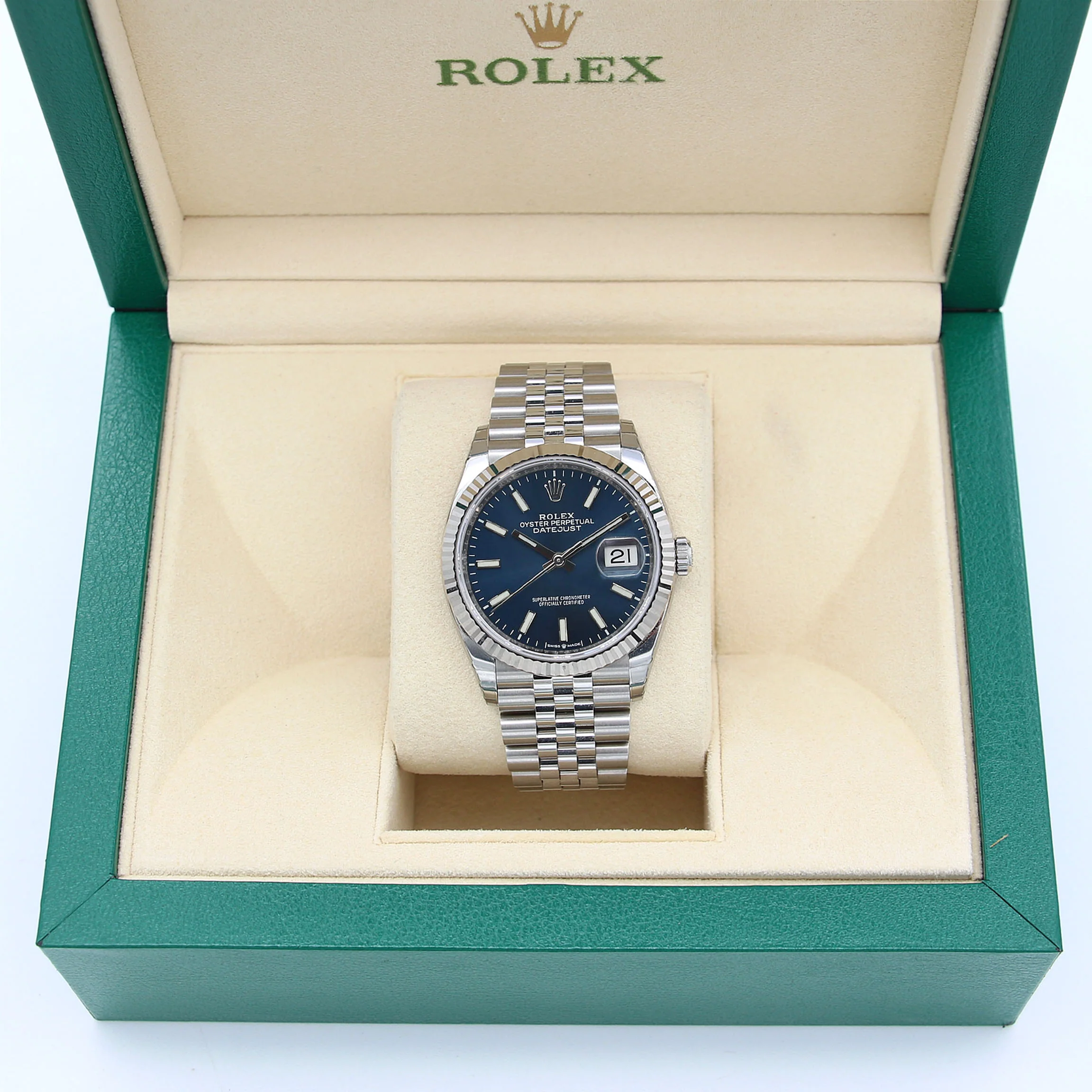 Rolex Datejust ref. 126234 Blue Dial Jubilee bracelet - Full Set