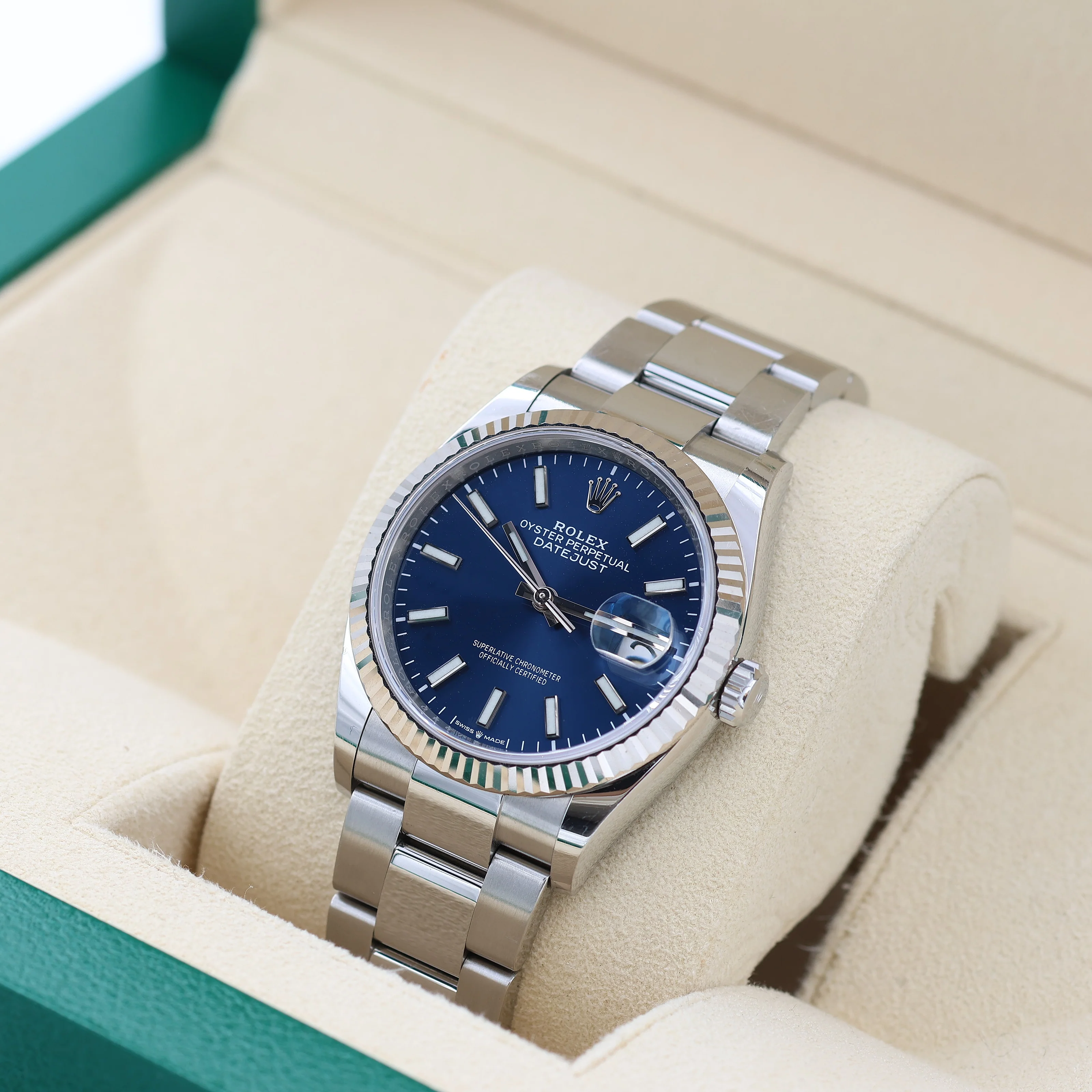 Rolex Datejust ref. 126234 Blue Dial Oyster bracelet - Full Set - Image 2