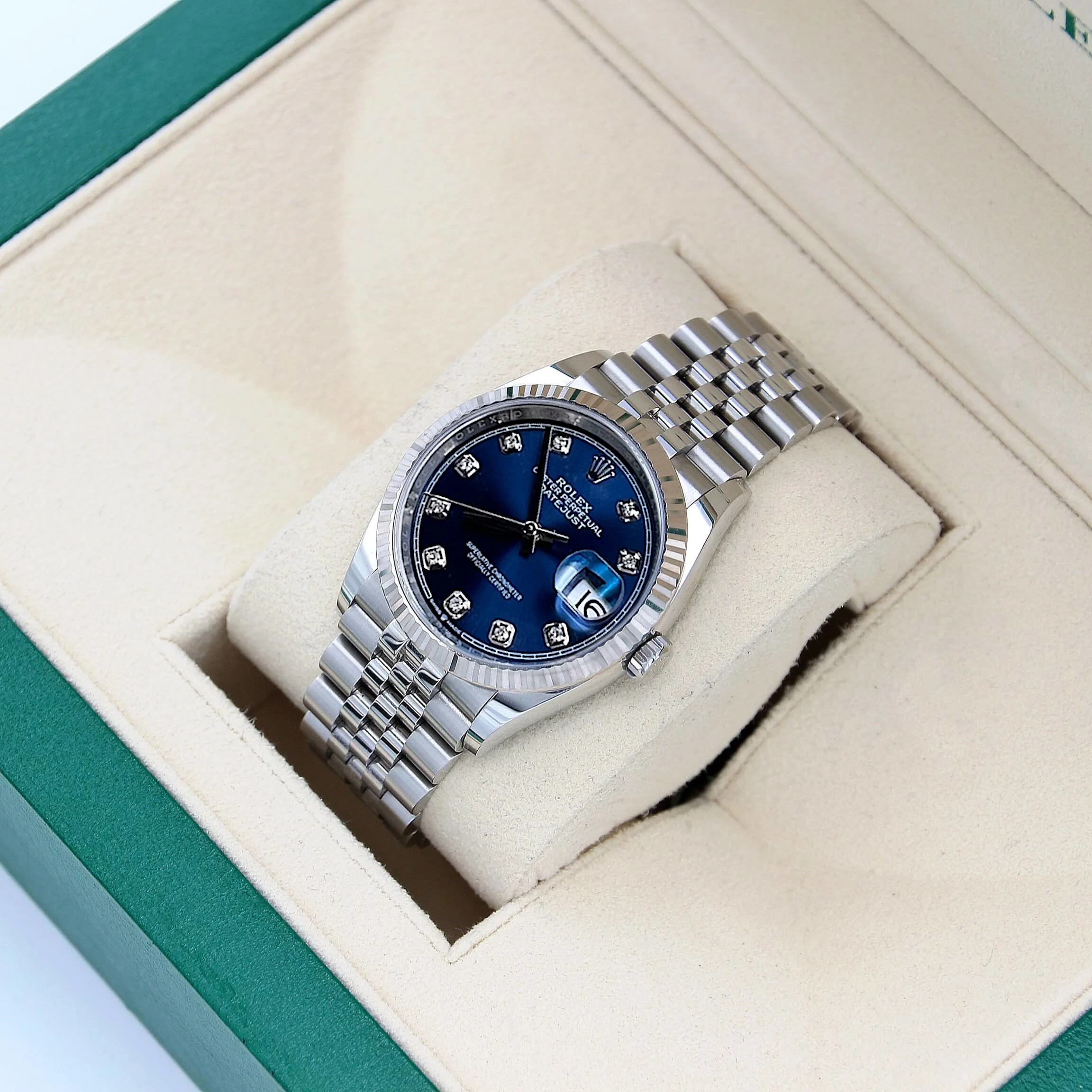 Rolex Datejust ref. 126234 Blue Diamonds Dial Jubilee bracelet - Full Set - Image 3