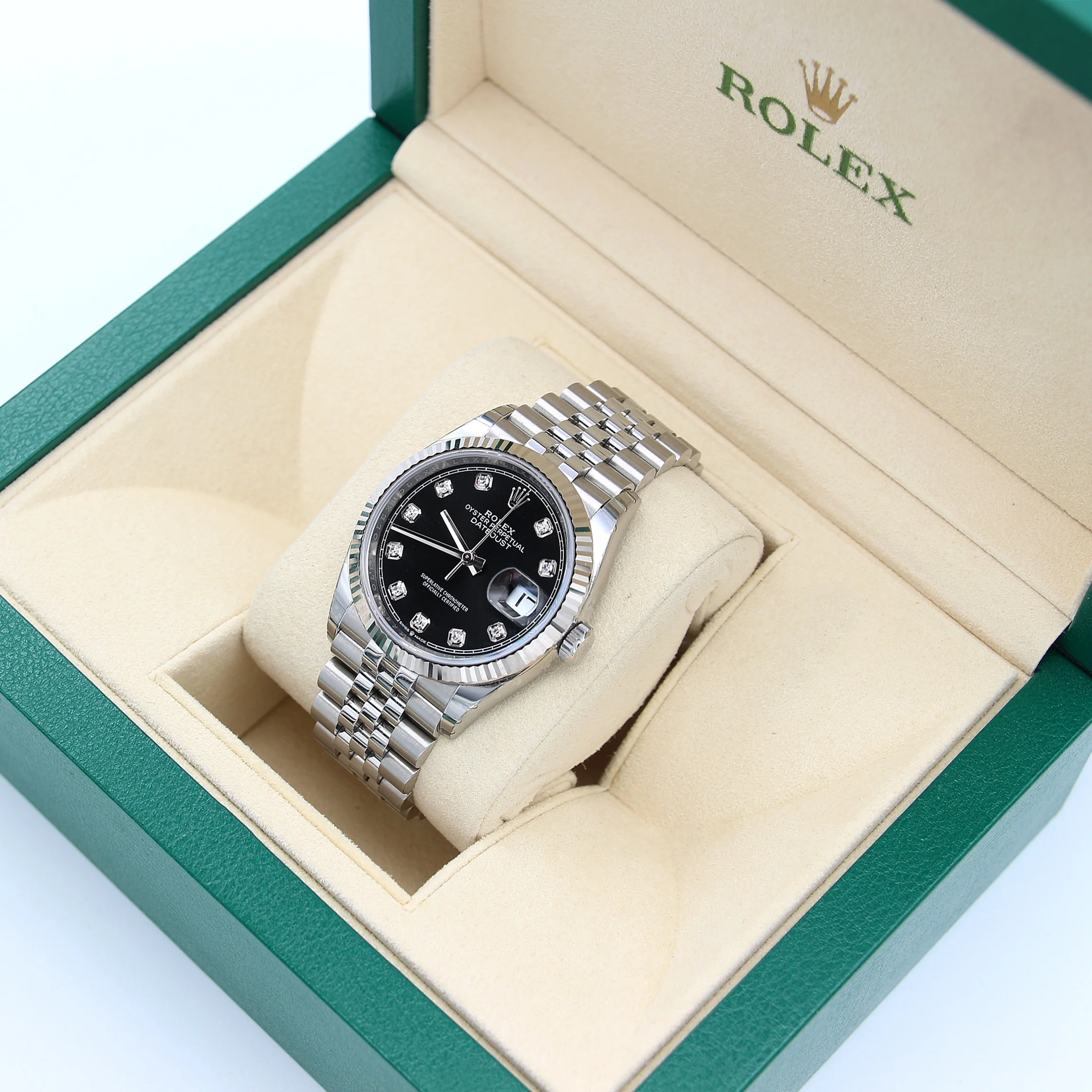 Rolex Datejust ref. 126234 Black Diamonds Dial Jubilee bracelet - Full Set - Image 2