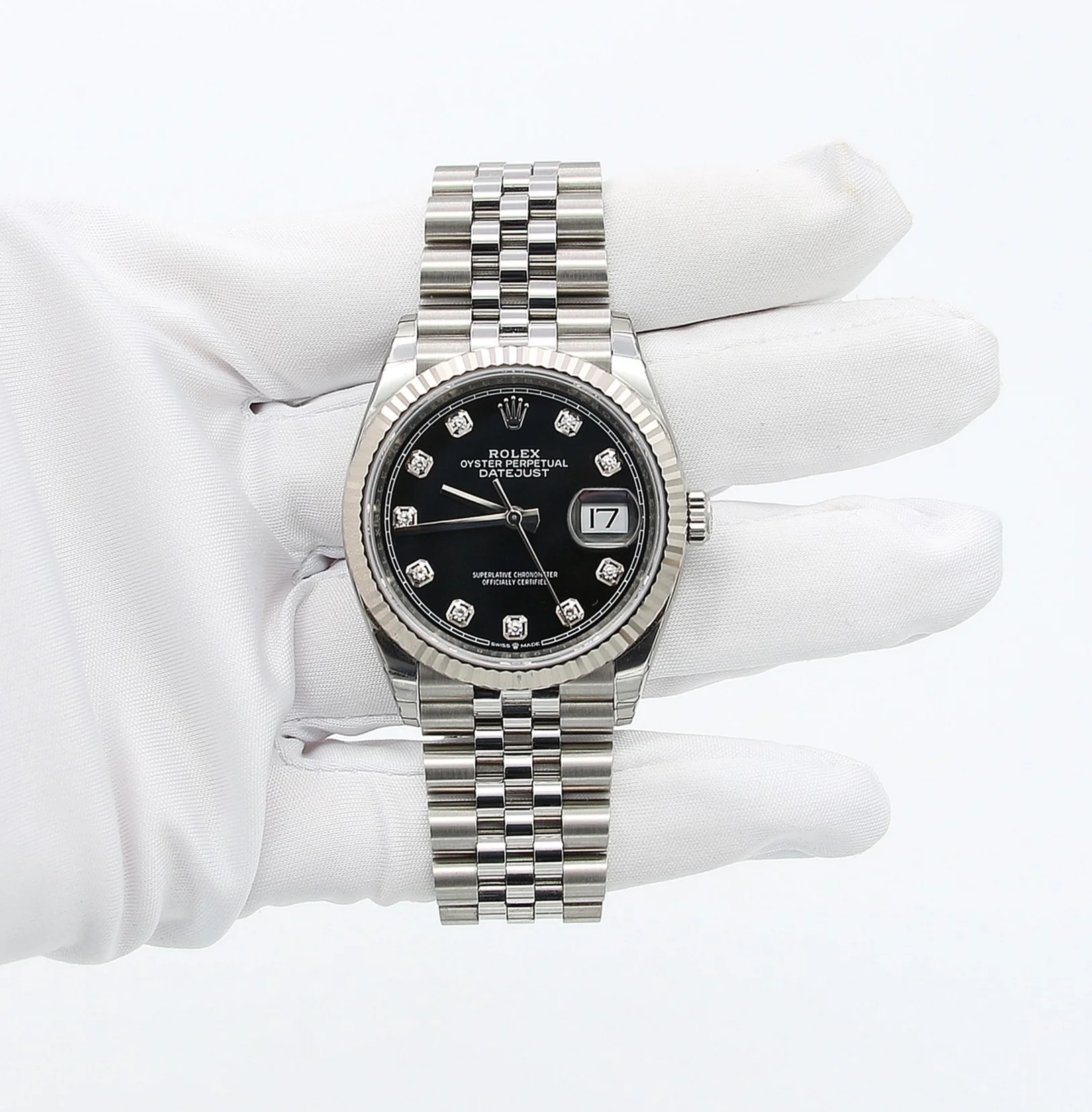 Rolex Datejust ref. 126234 Black Diamonds Dial Jubilee bracelet - Full Set - Image 4
