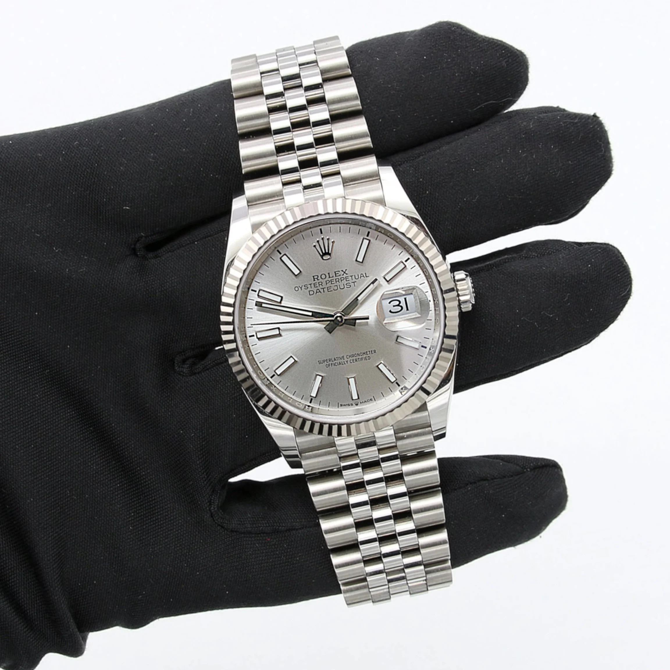 Rolex Datejust ref. 126234 Silver Dial Jubilee bracelet - Full Set - Image 2