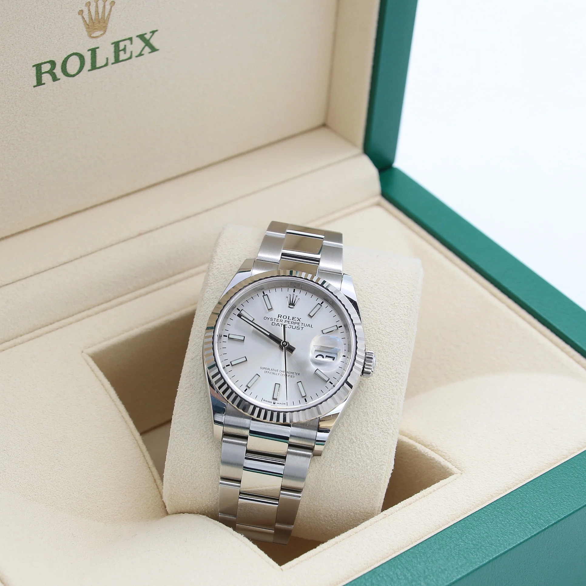 Rolex Datejust ref. 126234 Silver Dial Oyster bracelet - Full Set - Image 2