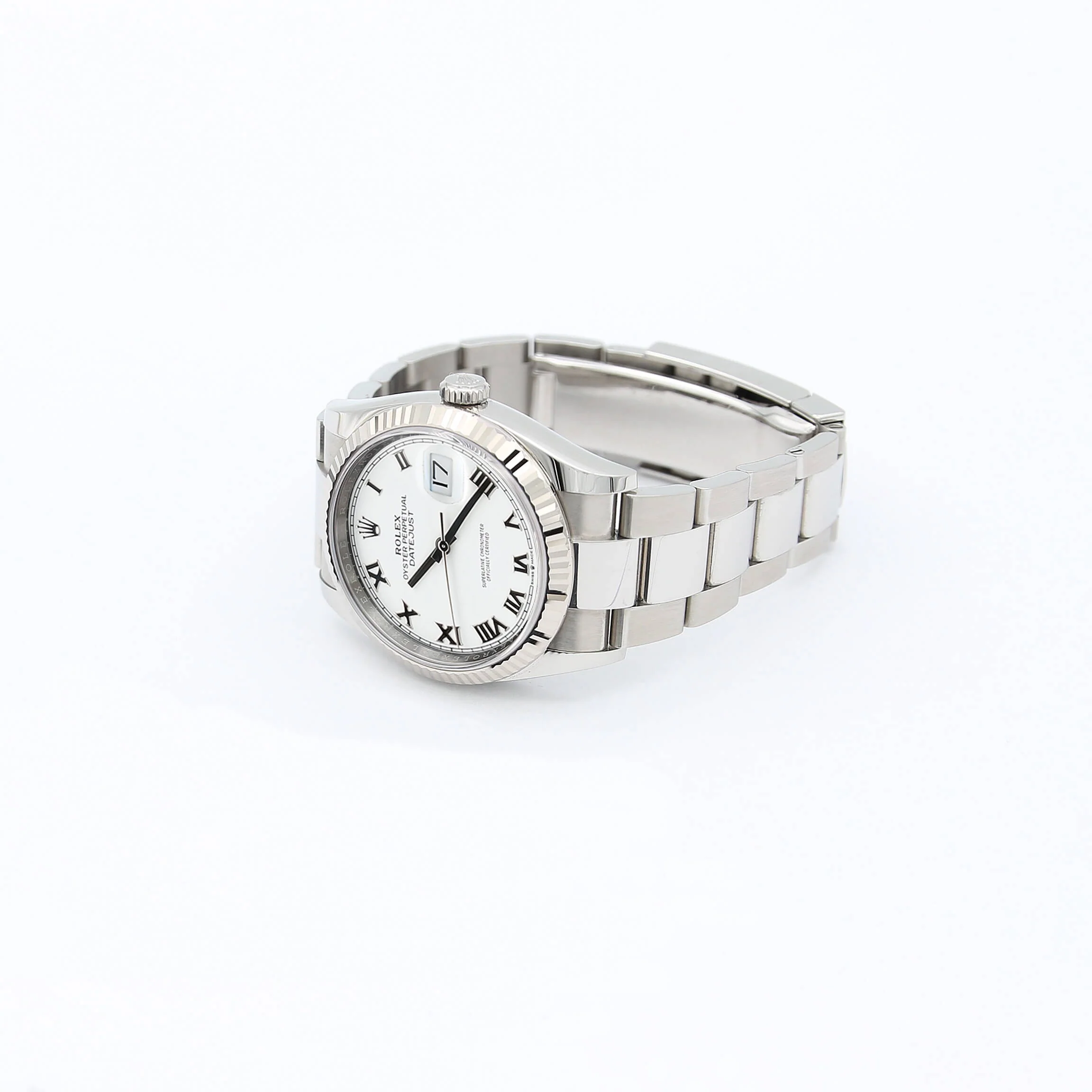 Rolex Datejust ref. 126234 White Roman Dial Oyster bracelet - Full Set - Image 5