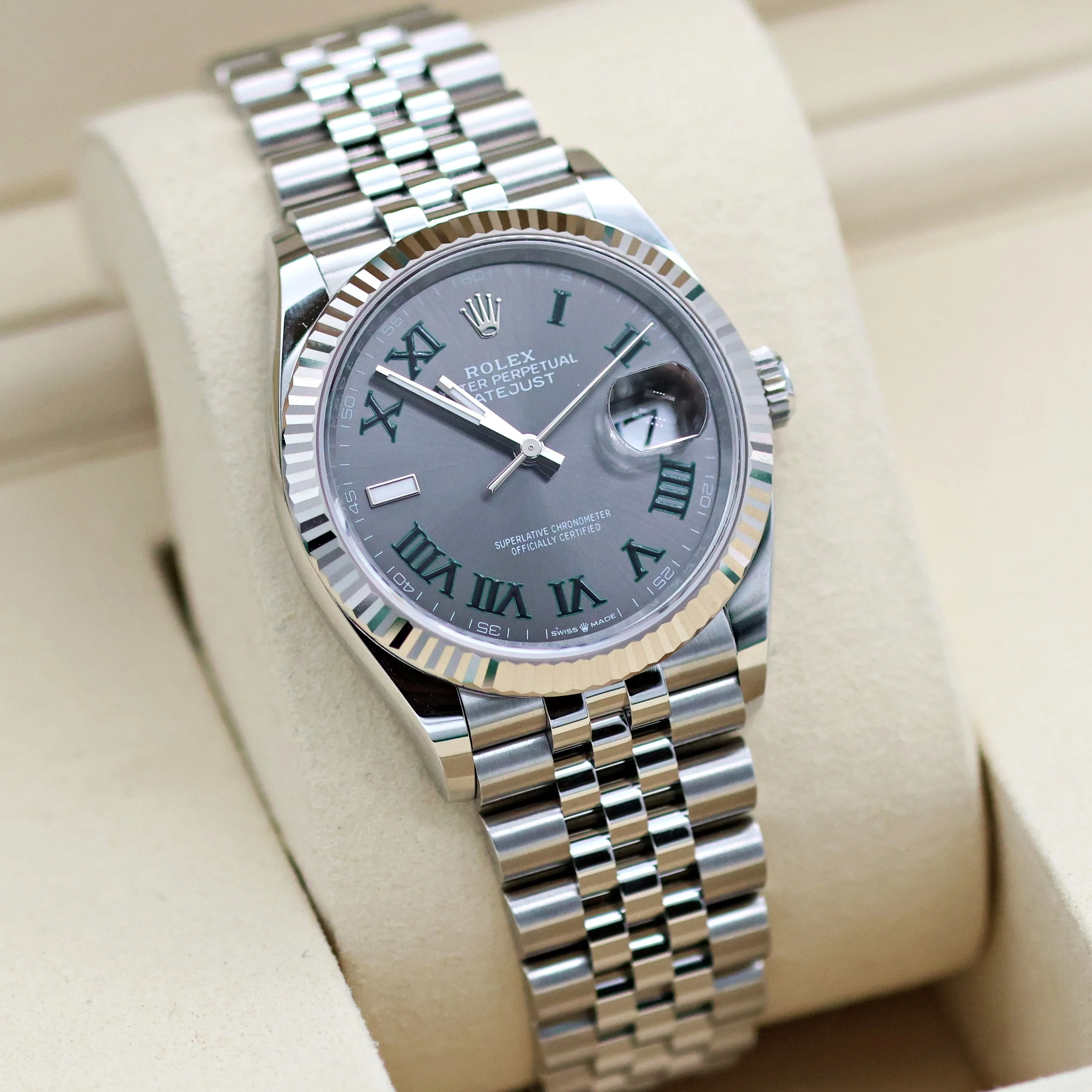 Rolex Datejust ref. 126234 Wimbledon Dial Jubilee bracelet - Full Set - Image 3