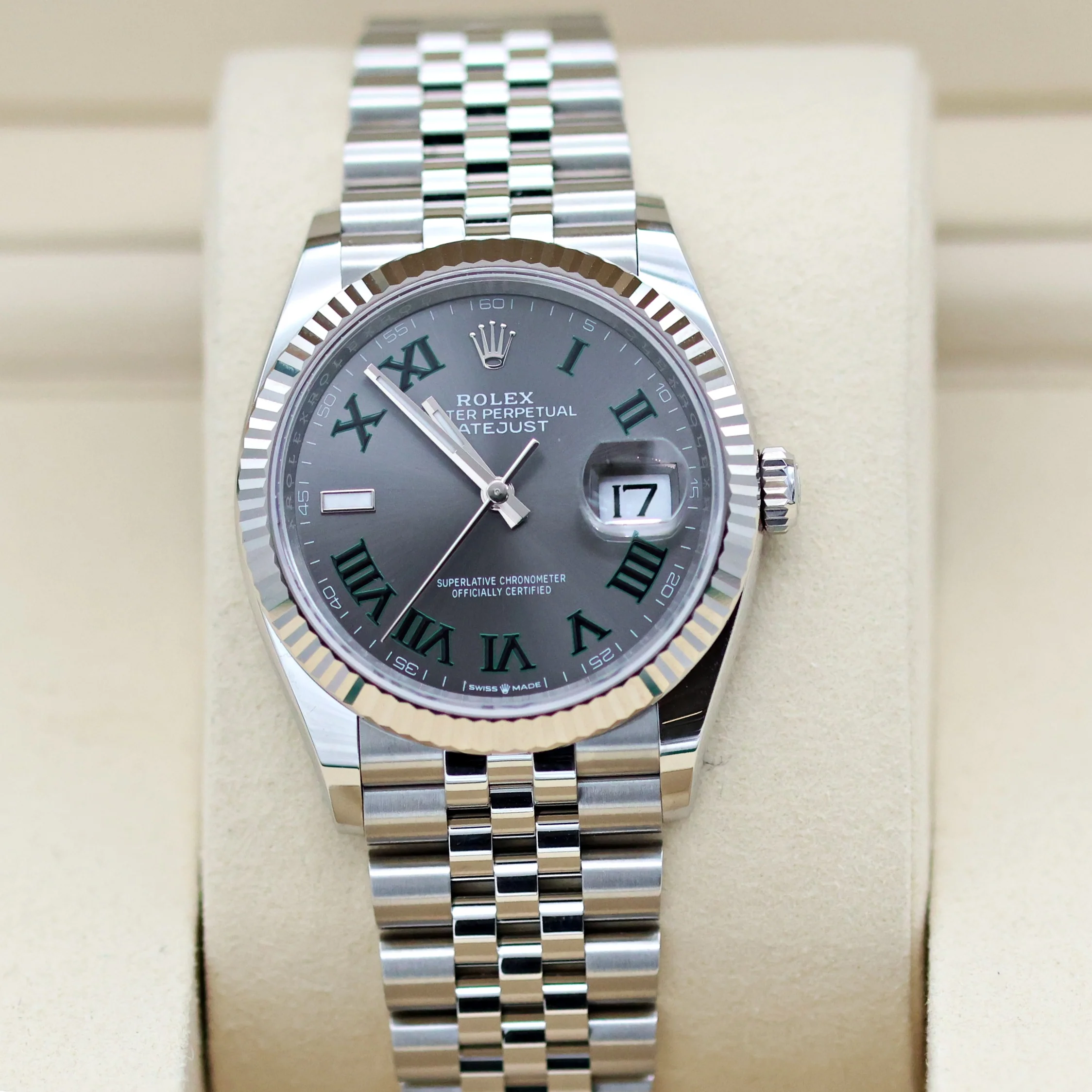 Rolex Datejust ref. 126234 Wimbledon Dial Jubilee bracelet - Full Set - Image 4