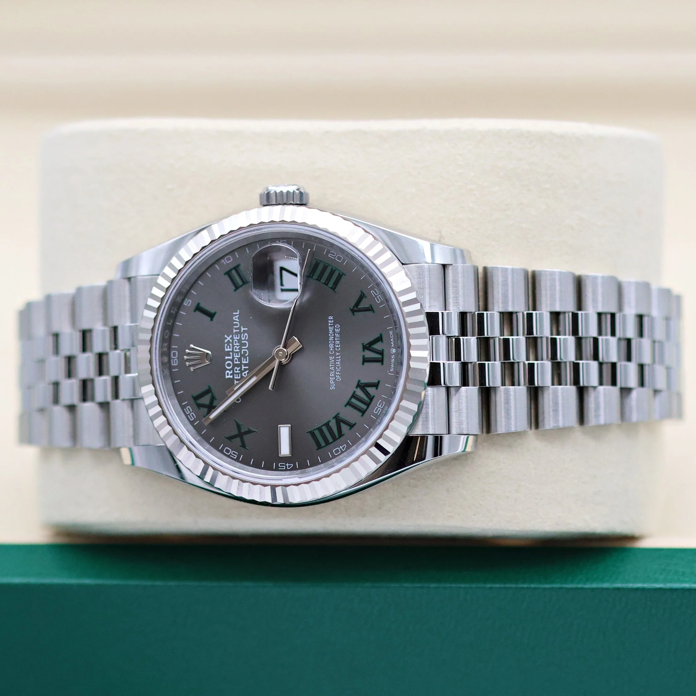 Rolex Datejust ref. 126234 Wimbledon Dial Jubilee bracelet - Full Set - Image 5