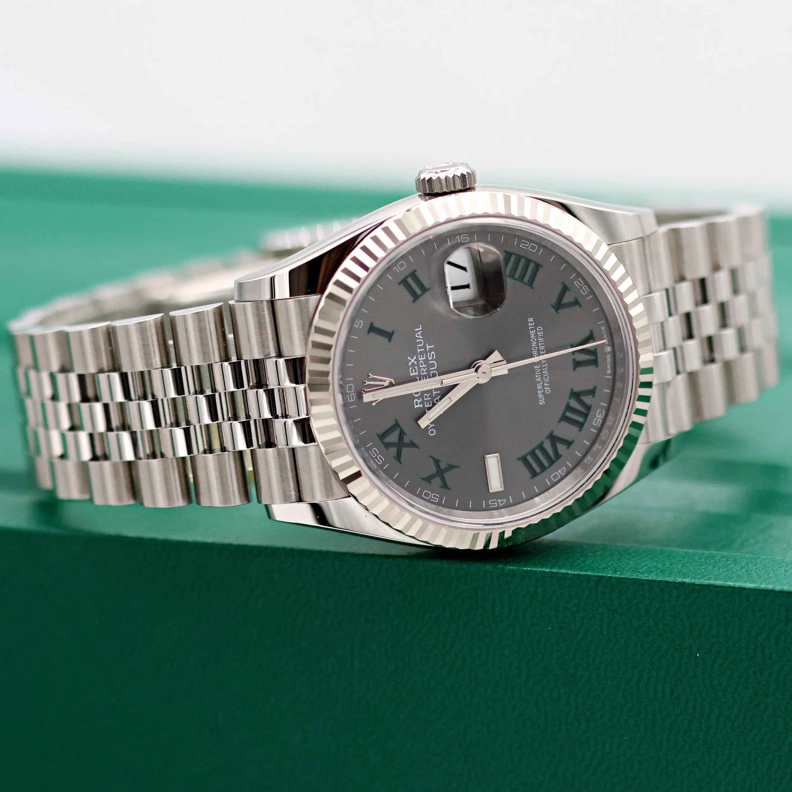 Rolex Datejust ref. 126234 Wimbledon Dial Jubilee bracelet - Full Set - Image 7