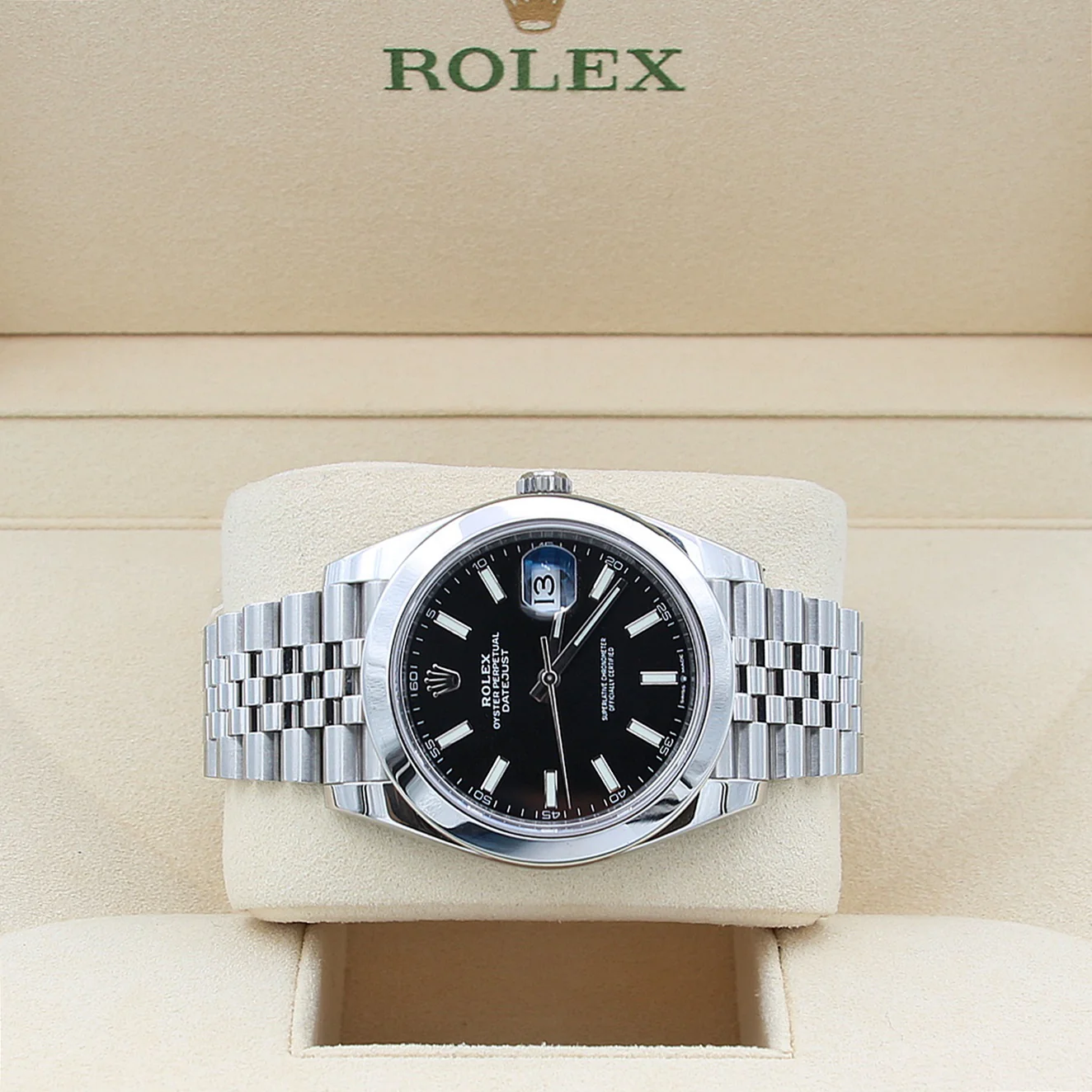 Rolex Datejust ref. 126300 Black Dial Jubilee bracelet - Full Set - Image 3