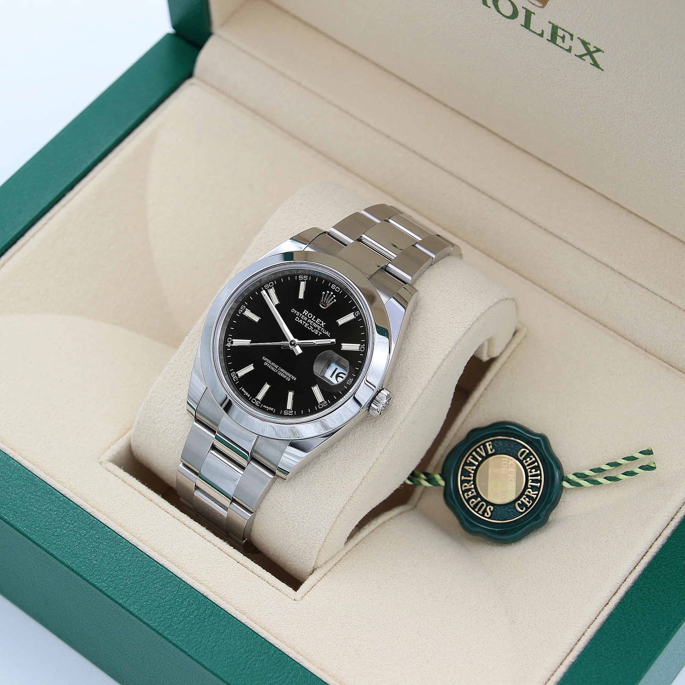 Rolex Datejust ref. 126300 Black Dial Oyster bracelet - Full Set - Image 4
