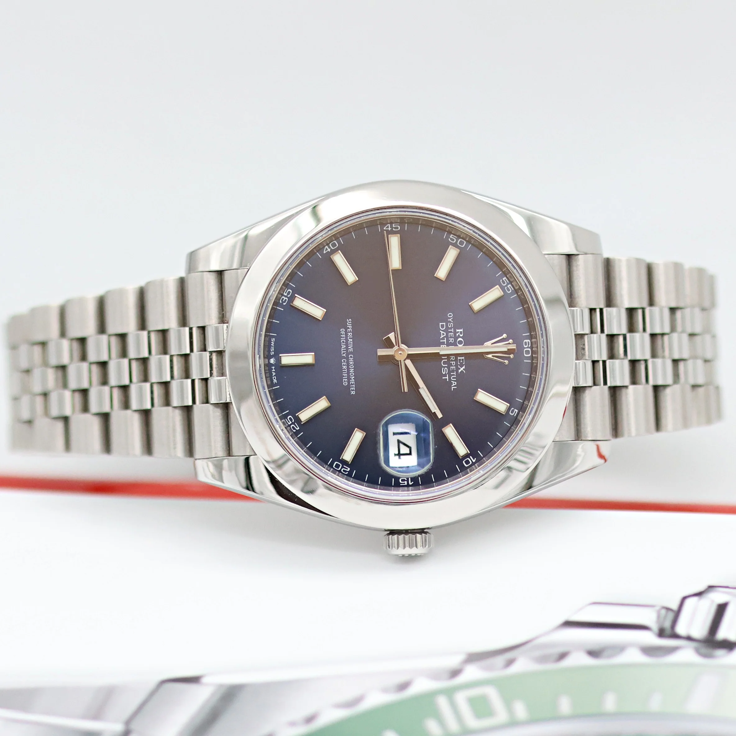 Rolex Datejust ref. 126300 Blue Dial Jubilee bracelet - Full Set - Image 12