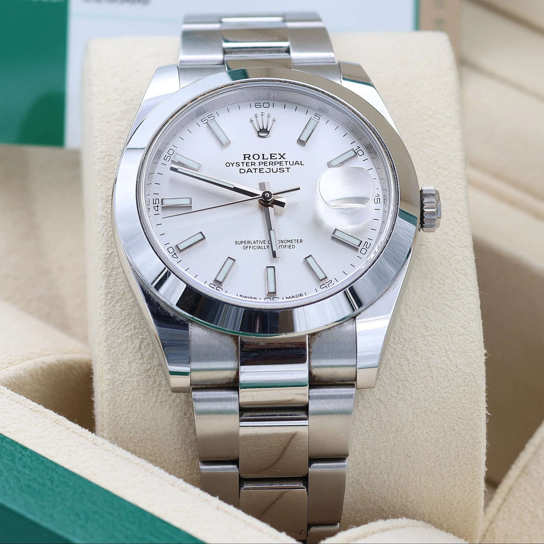 Rolex Datejust ref. 126300 Silver Dial Oyster bracelet - Full Set - Image 4