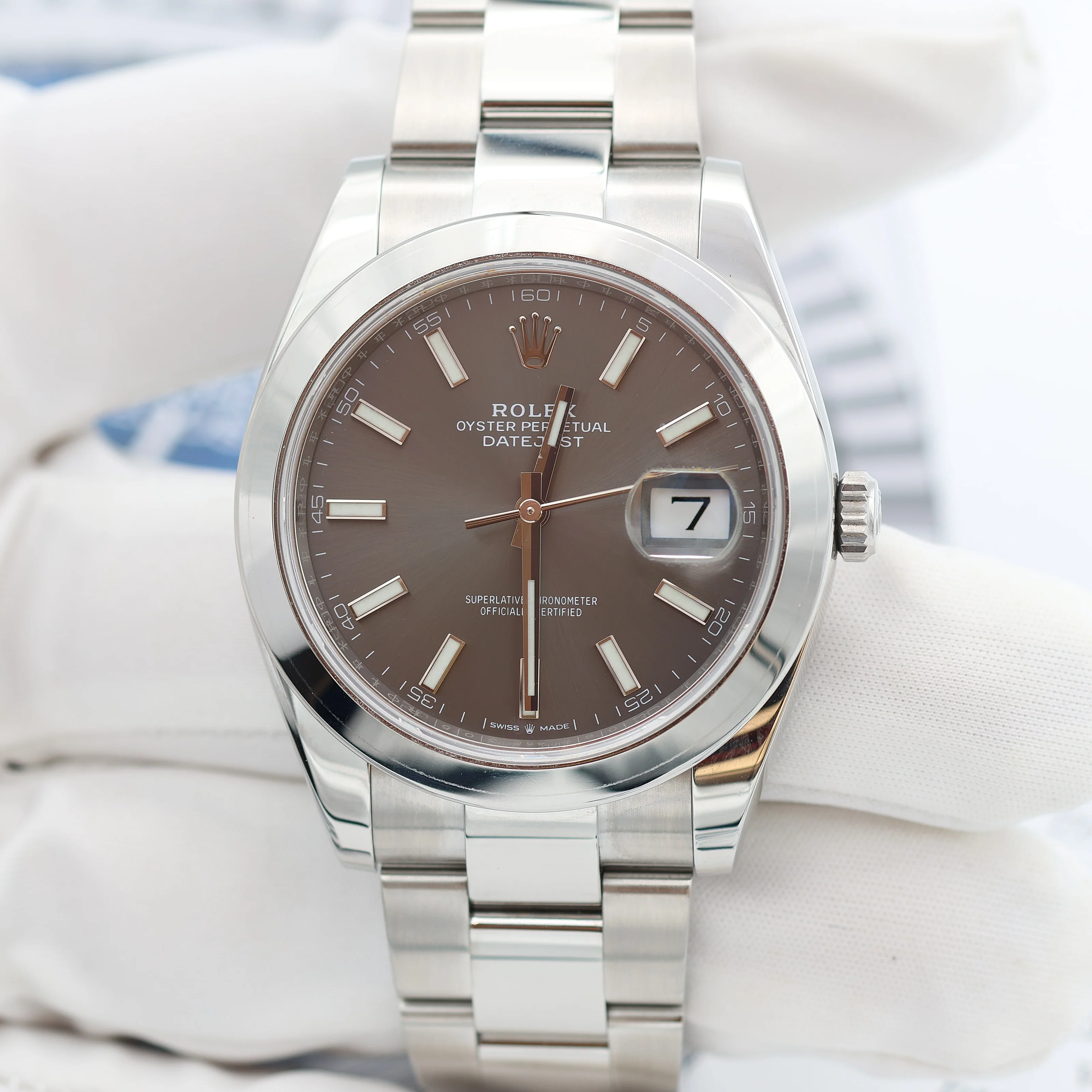ON SALE: Rolex Datejust ref. 126300 Slate Gray Dial Oyster bracelet - Full Set - Image 4