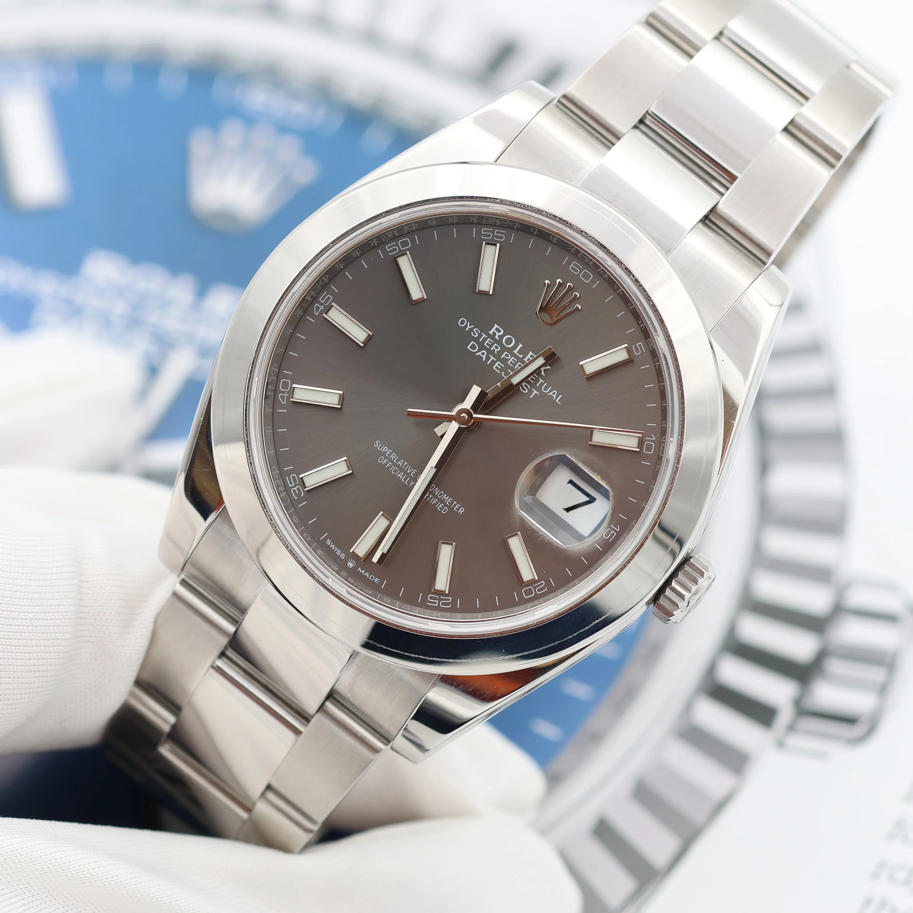 ON SALE: Rolex Datejust ref. 126300 Slate Gray Dial Oyster bracelet - Full Set - Image 5