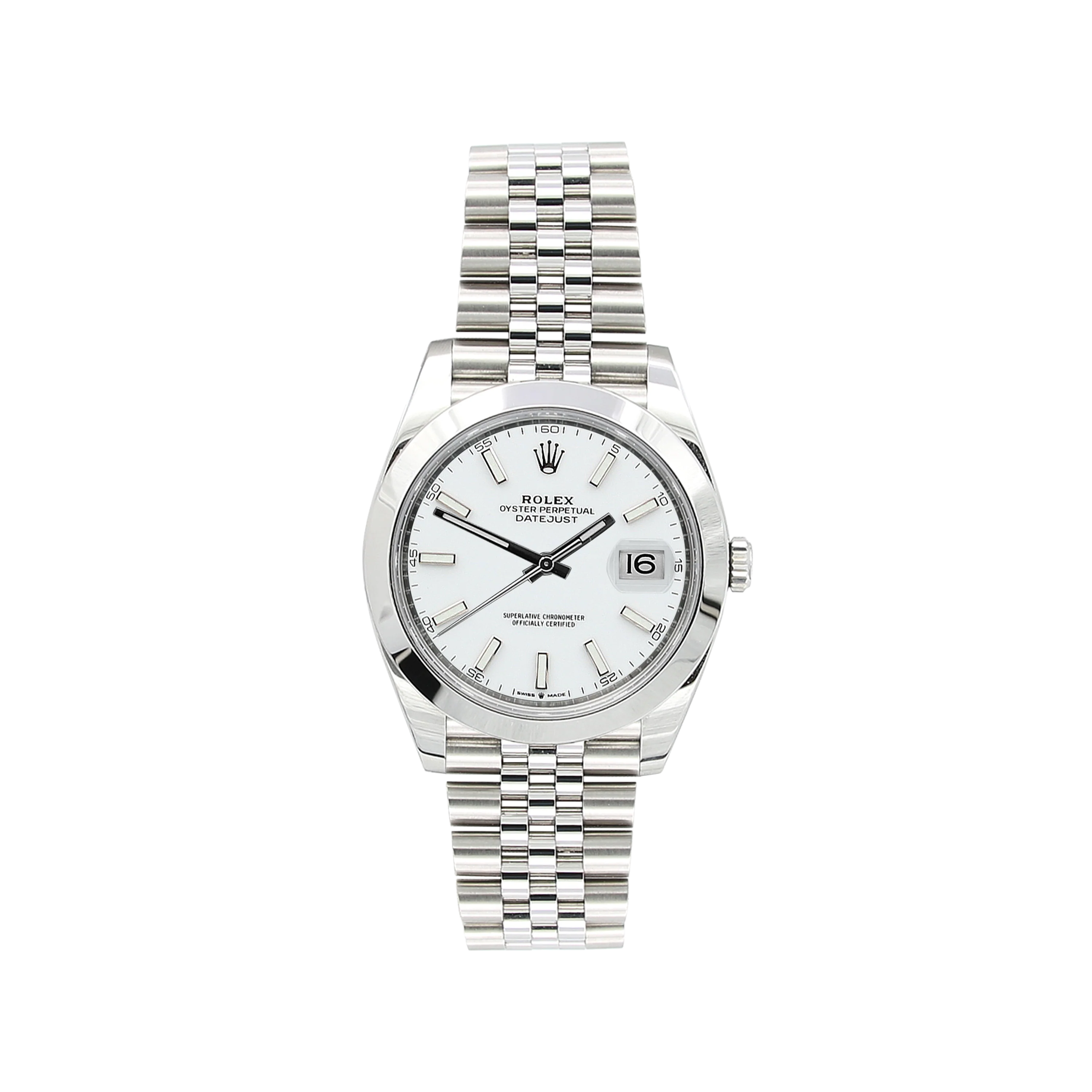 Rolex Datejust ref. 126300 White Dial Jubilee bracelet - Full Set - Image 3