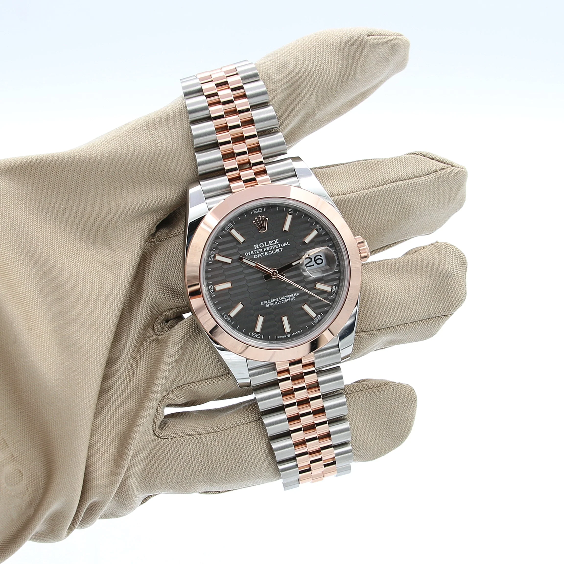 Rolex Datejust ref. 126301 Grey Motif Dial Jubilee bracelet - Full Set - Image 2