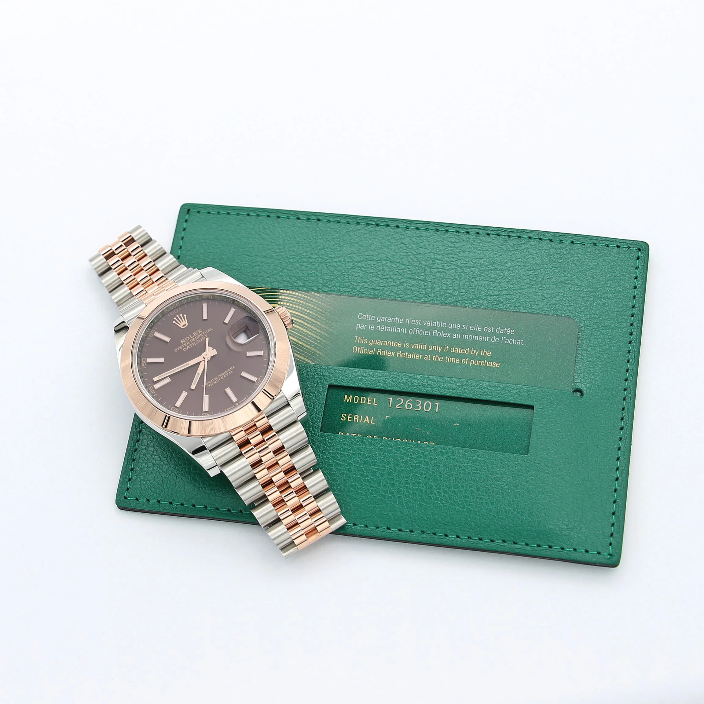 Rolex Datejust ref. 126301 Chocolate Dial Jubilee bracelet - Full Set - Image 4