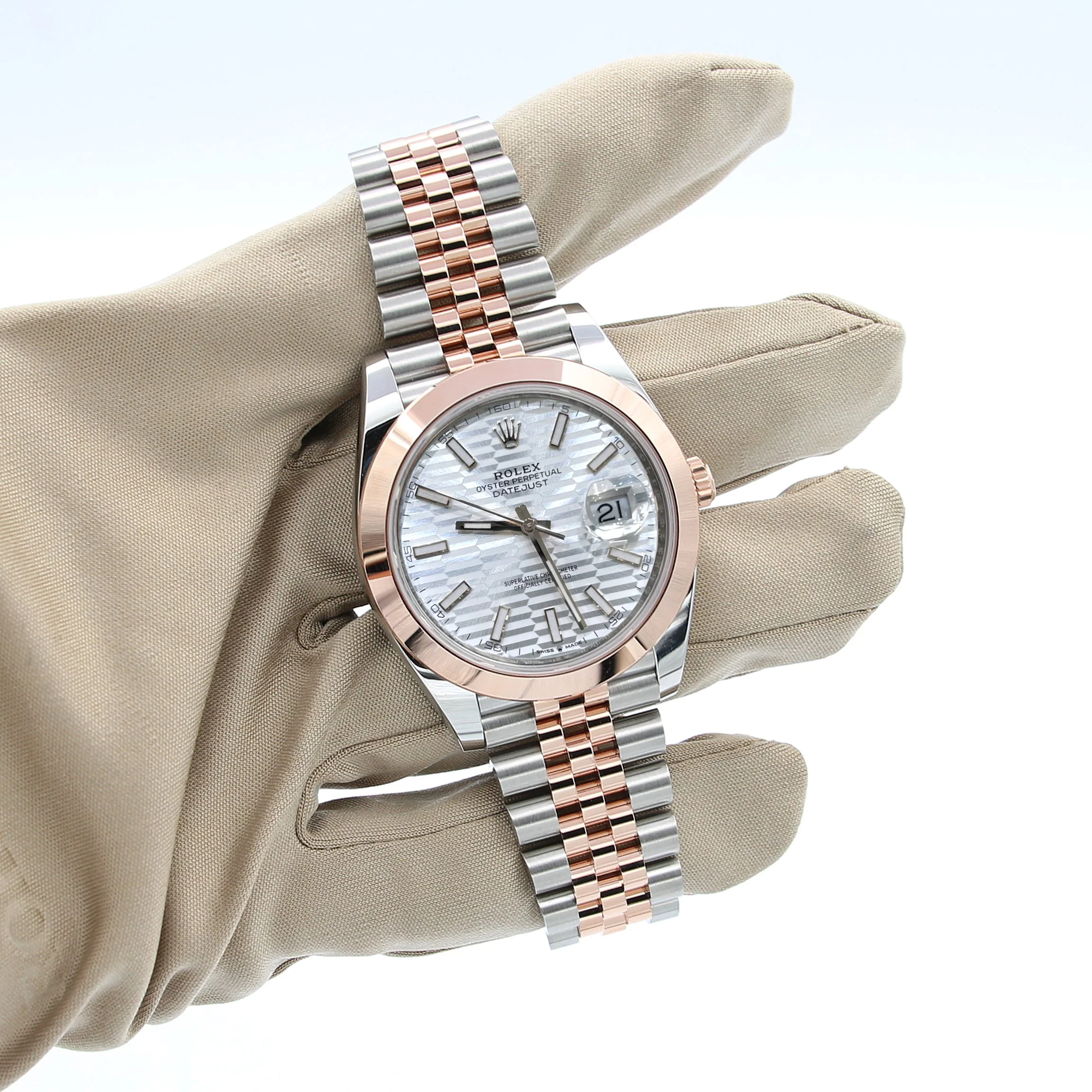 Rolex Datejust ref. 126301 Silver Motif Dial Jubilee bracelet - Full Set - Image 3