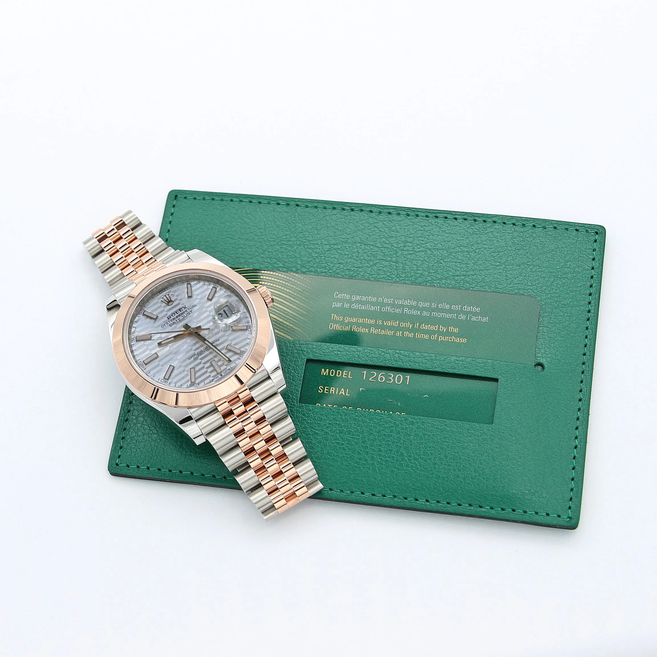 Rolex Datejust ref. 126301 Silver Motif Dial Jubilee bracelet - Full Set - Image 4