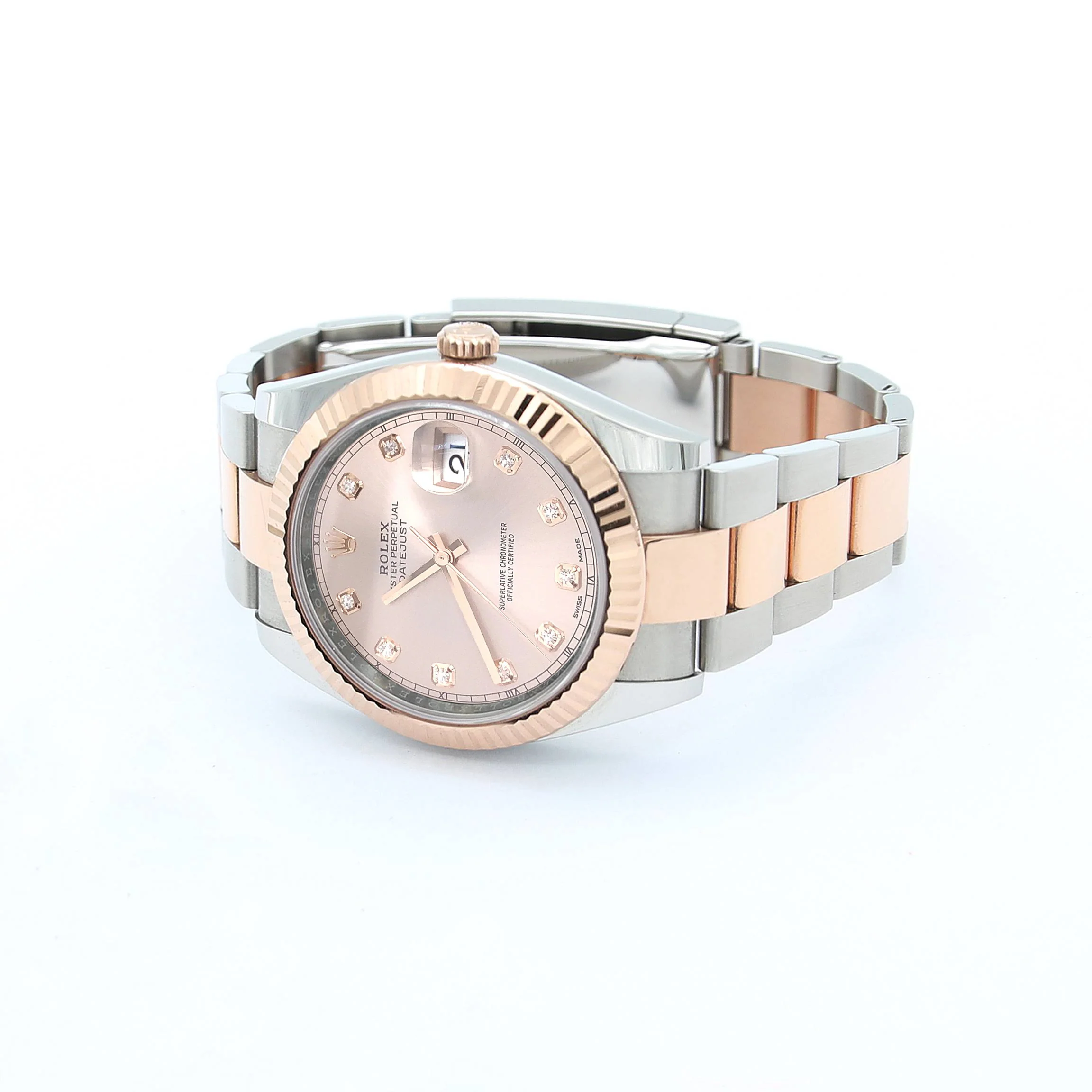 Rolex Datejust ref. 126331 Sundust Diamonds dial Rose Gold / Steel - Oyster bracelet - Image 5