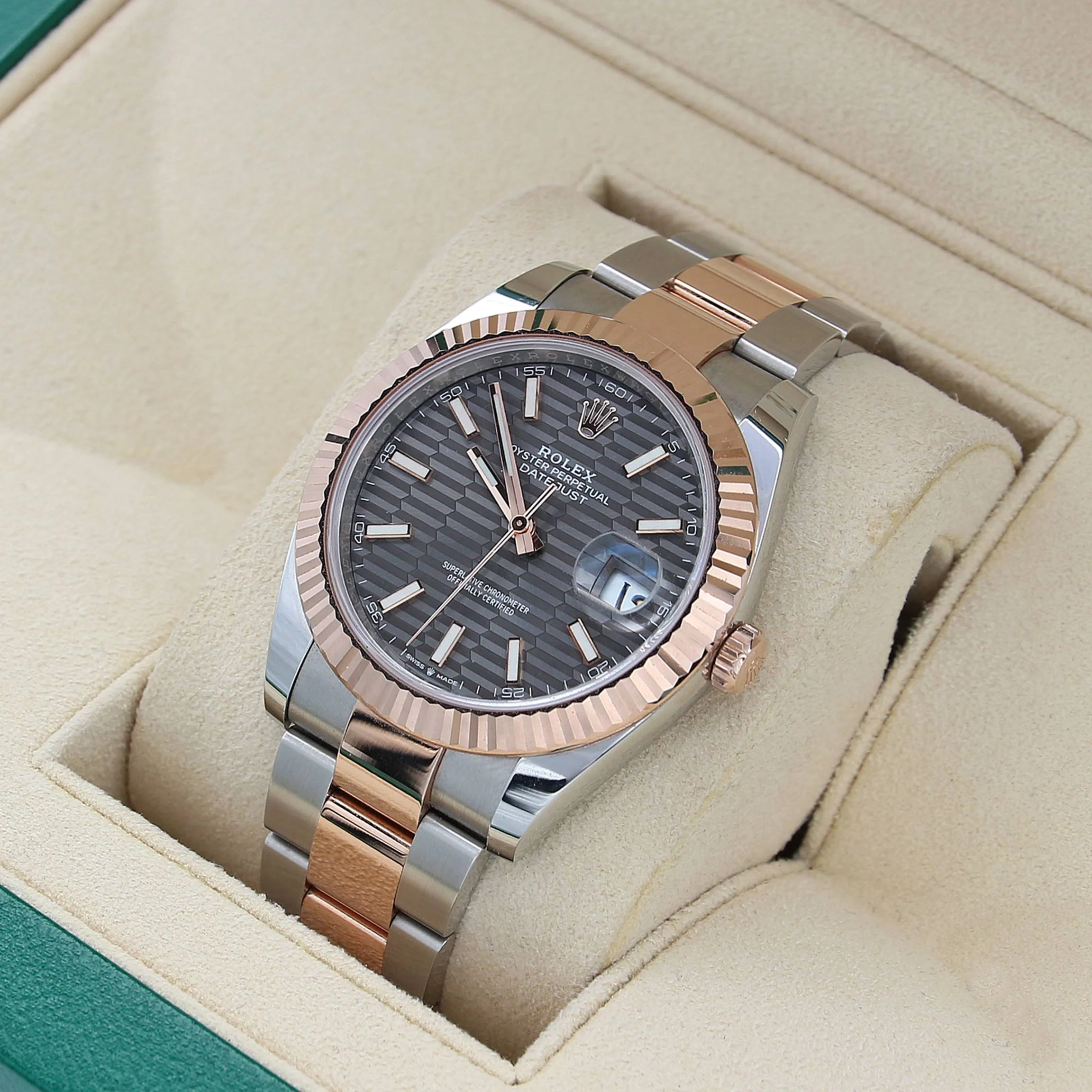 Rolex Datejust ref. 126331 Grey Motif dial Rose Gold / Steel - Oyster bracelet - Image 2