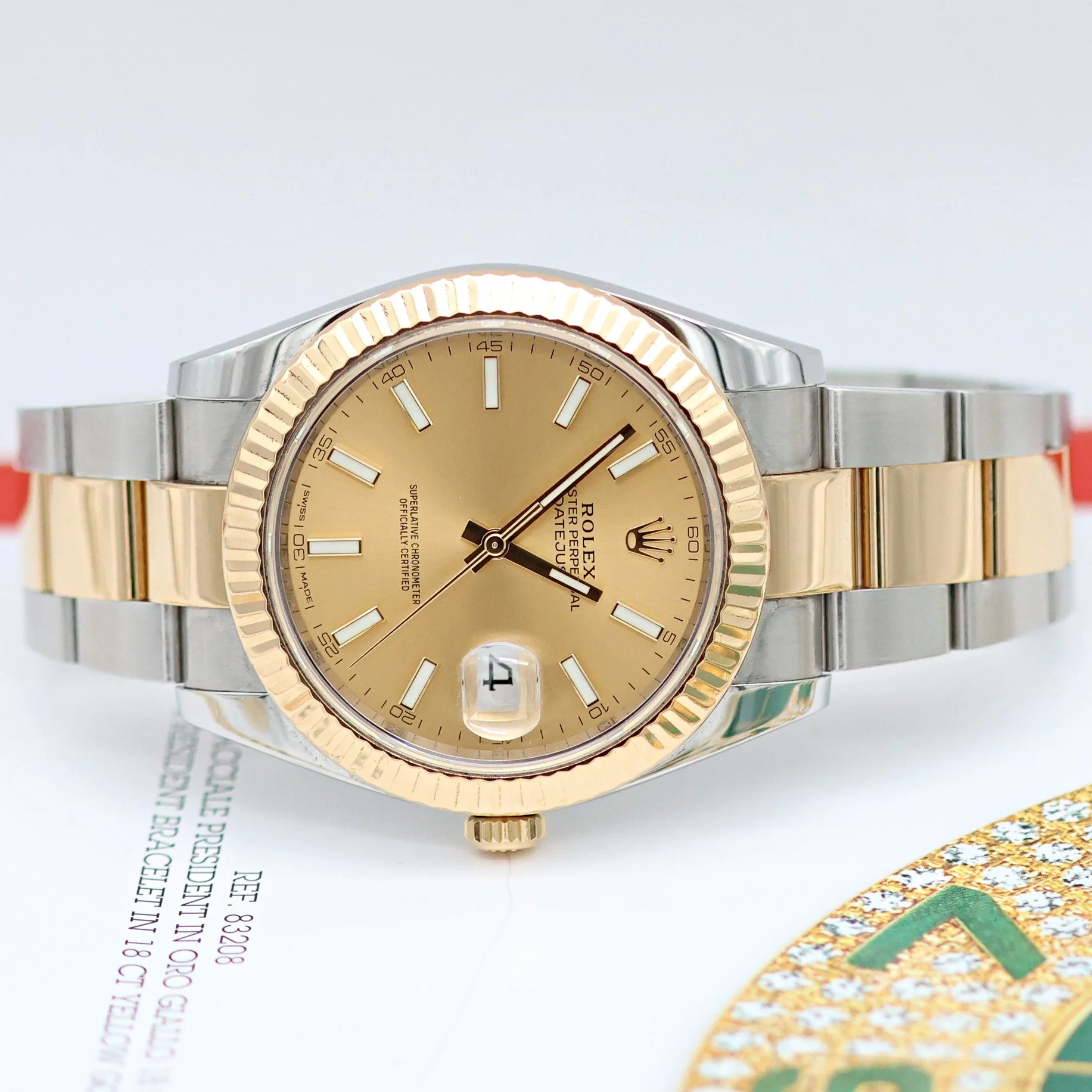 Rolex Datejust ref. 126333 Champagne Dial Oyster bracelet - Full Set - Image 11