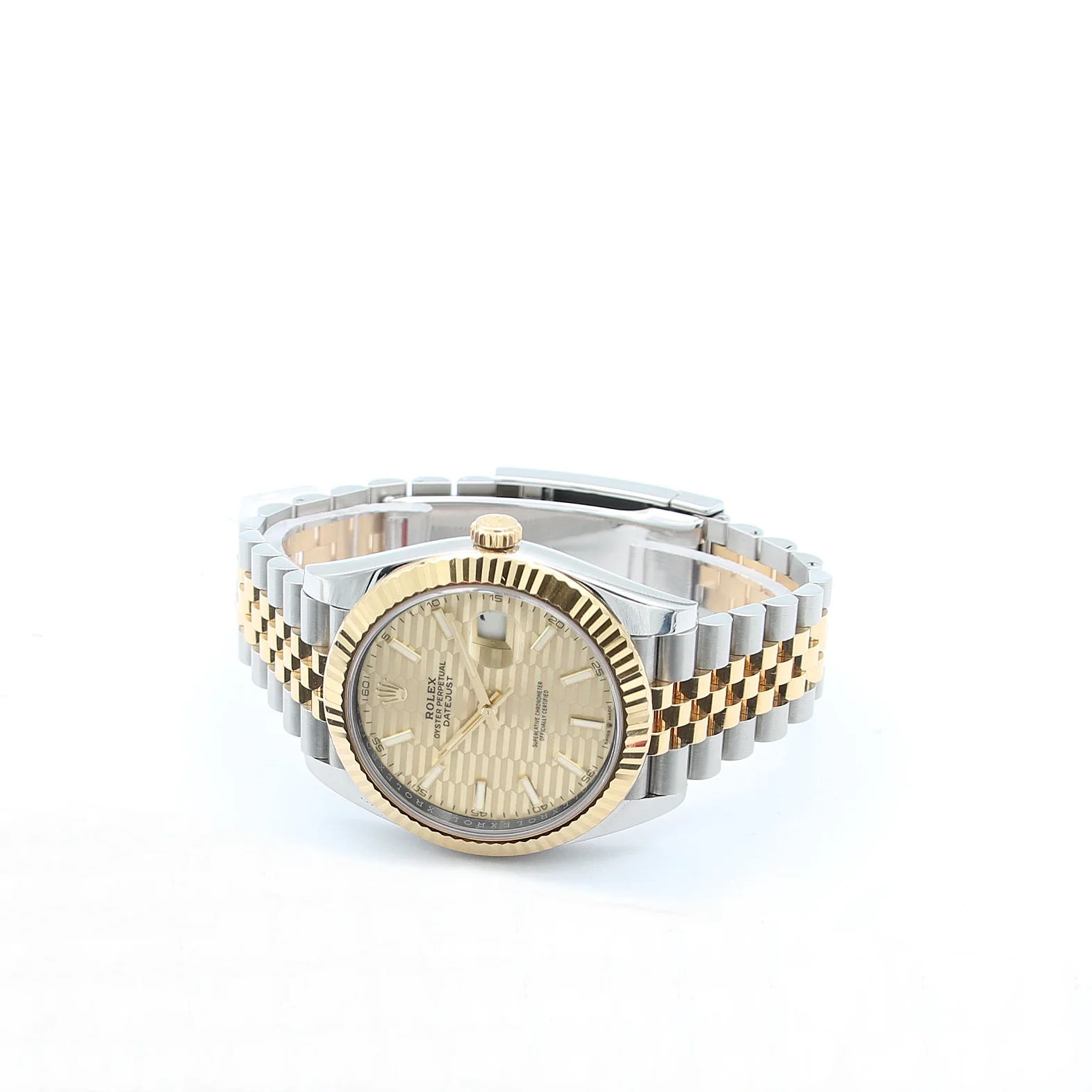 Rolex Datejust ref. 126333 Champagne Motif Dial Jubilee bracelet - Full Set - Image 5