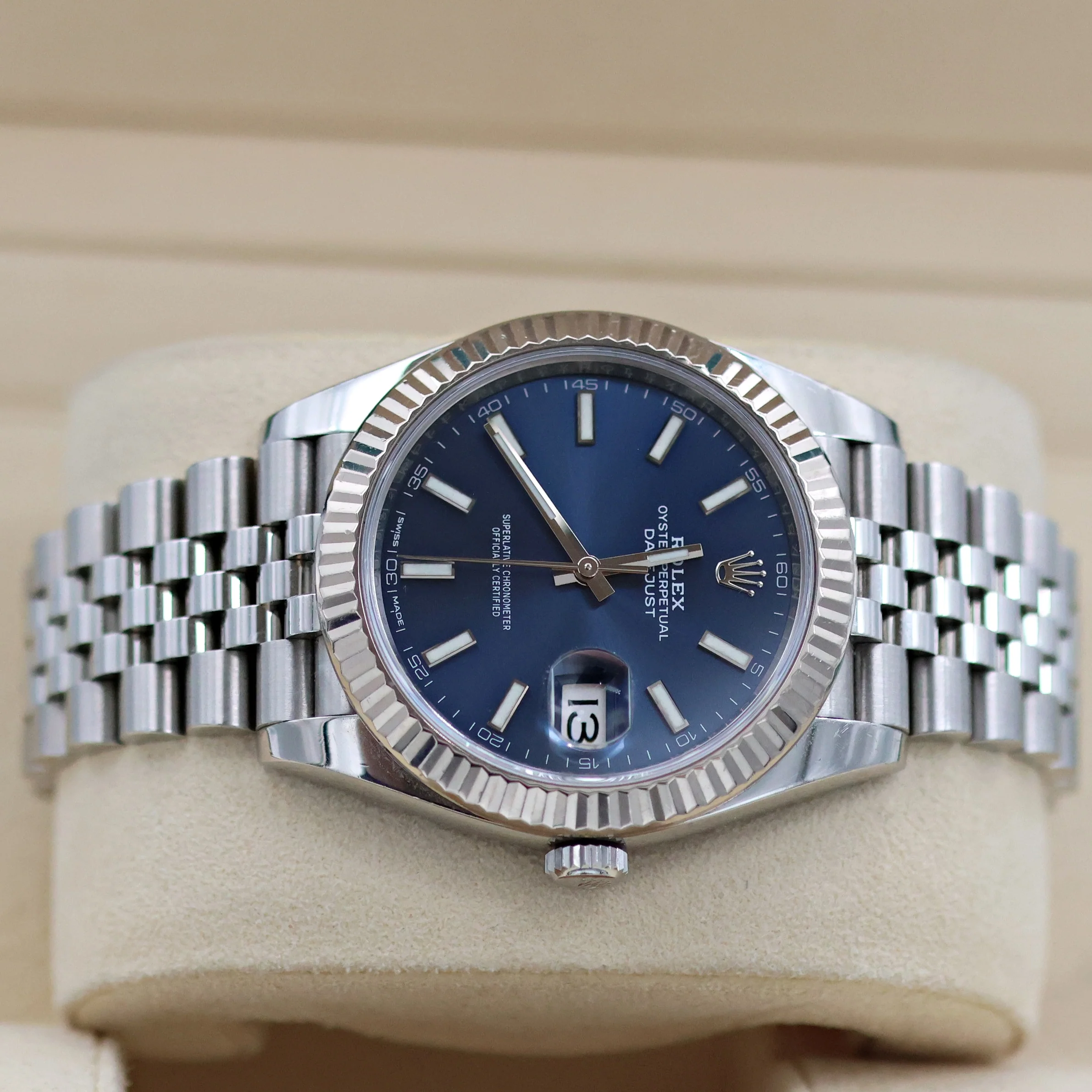 Rolex Datejust ref. 126334 Blue Dial Jubilee bracelet - Full Set - Image 13