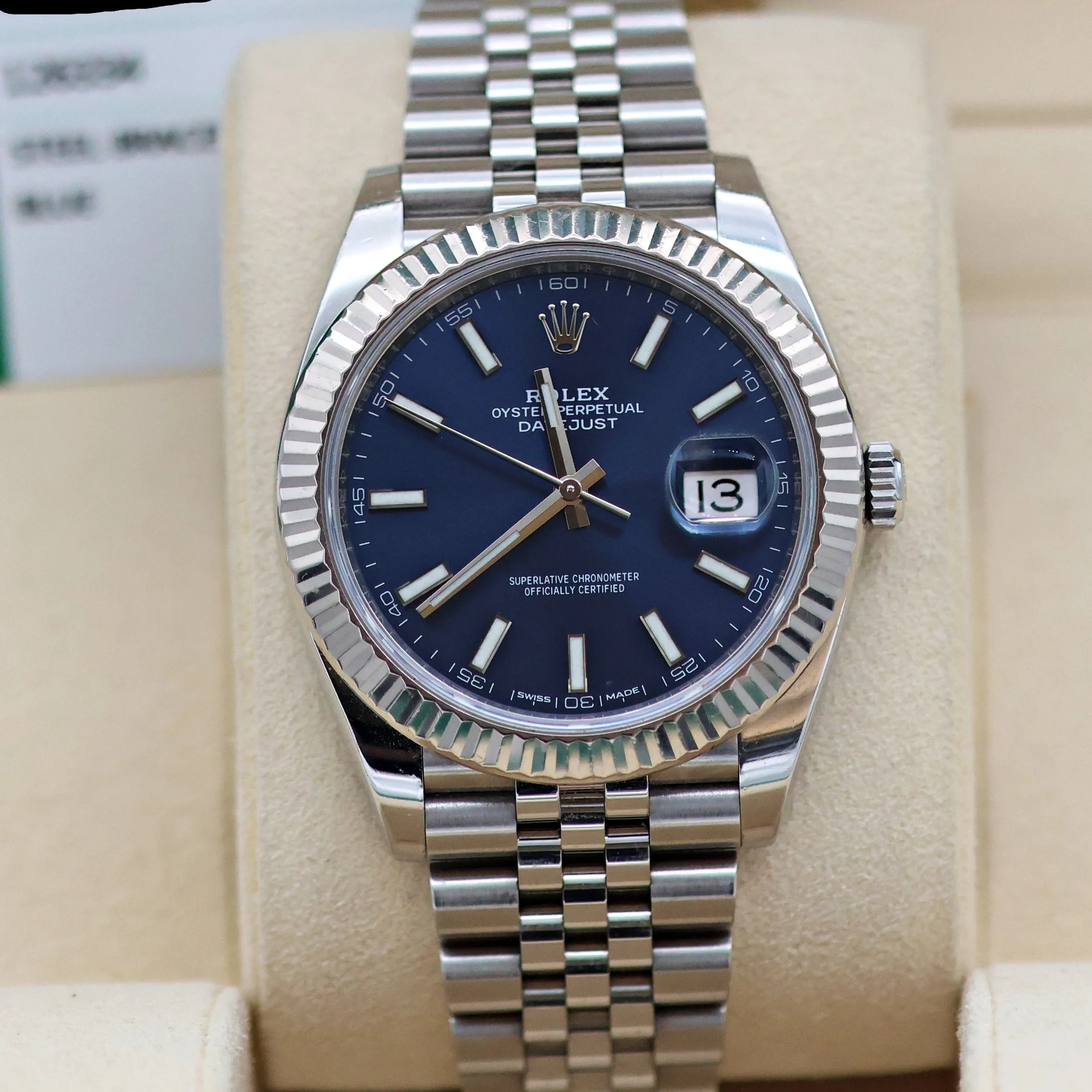 Rolex Datejust ref. 126334 Blue Dial Jubilee bracelet - Full Set - Image 3