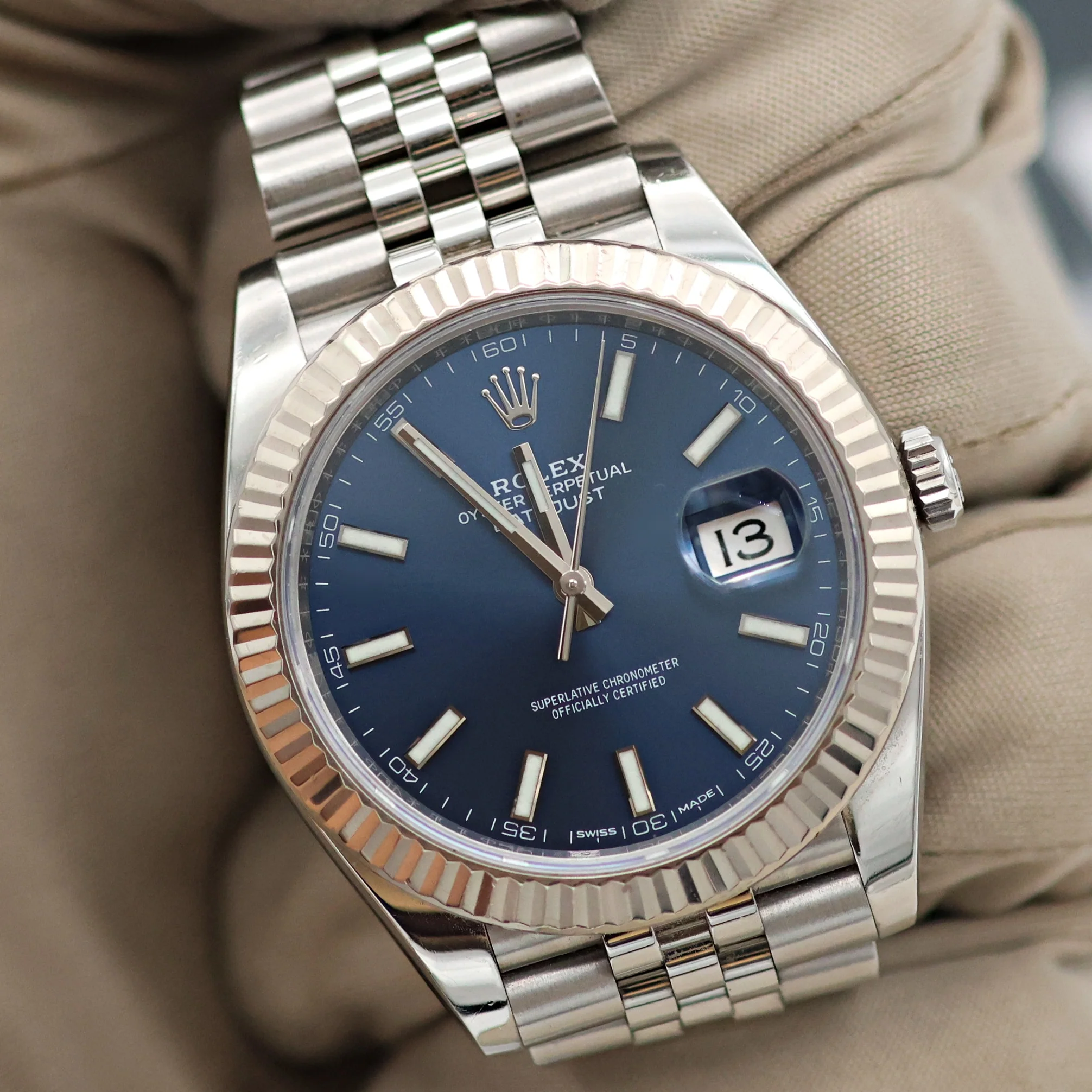 Rolex Datejust ref. 126334 Blue Dial Jubilee bracelet - Full Set - Image 7