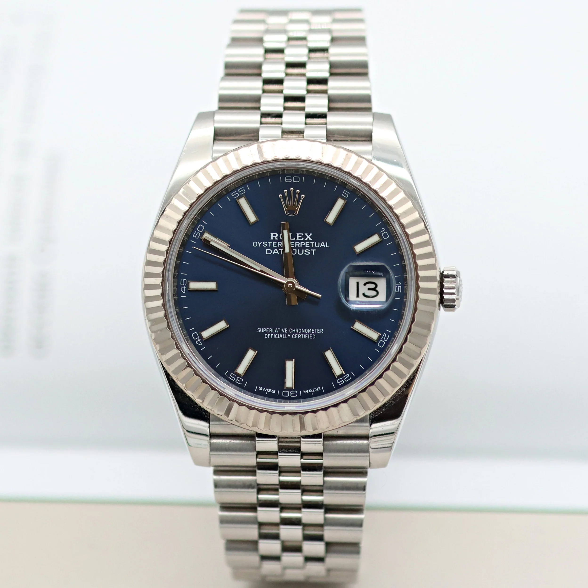 Rolex Datejust ref. 126334 Blue Dial Jubilee bracelet - Full Set - Image 9