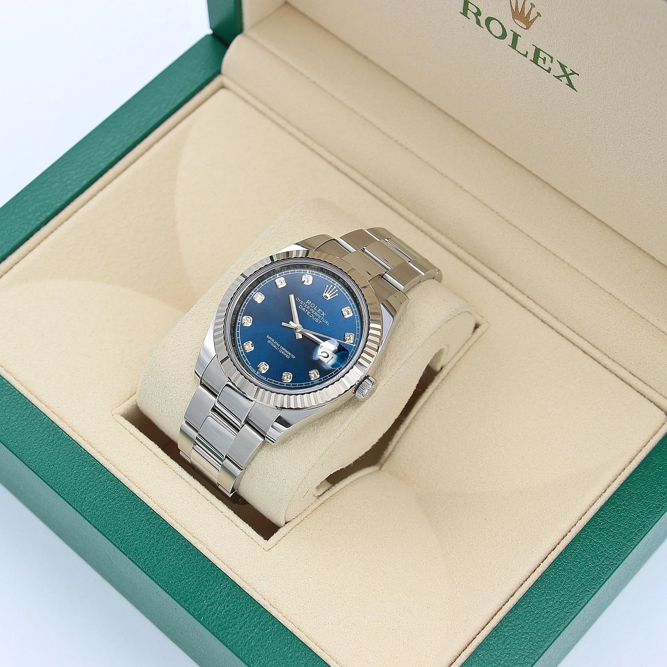 Rolex Datejust ref. 126334 Blue Diamonds Dial Oyster bracelet - Full Set - Image 3