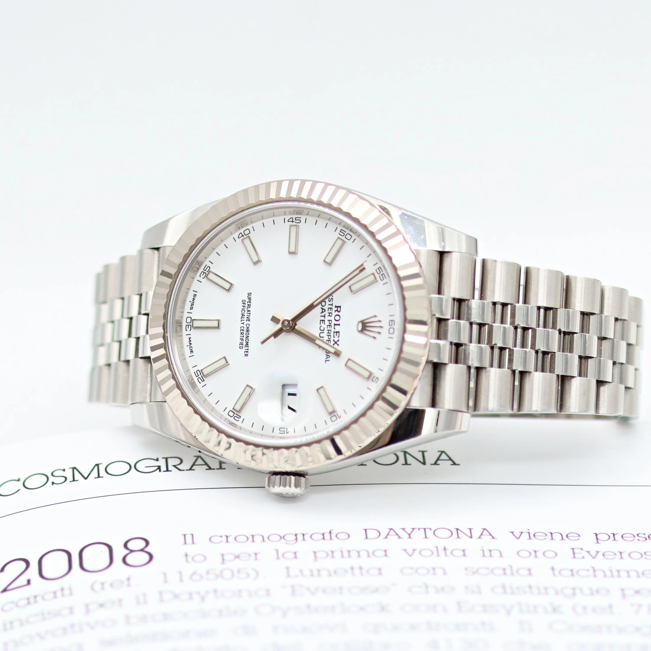 Rolex Datejust ref. 126334 White Dial Jubilee bracelet - Full Set - Image 10