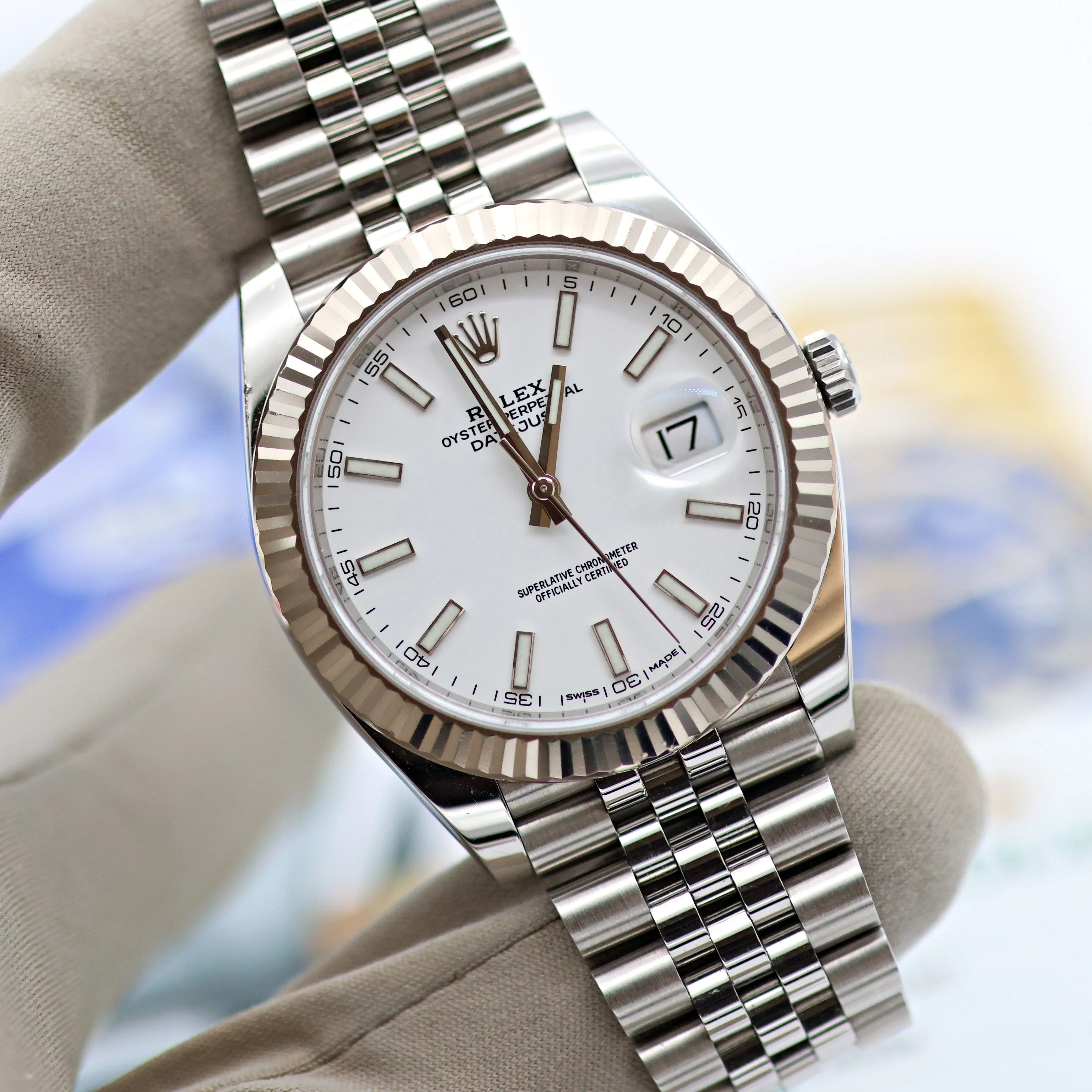 Rolex Datejust ref. 126334 White Dial Jubilee bracelet - Full Set - Image 5