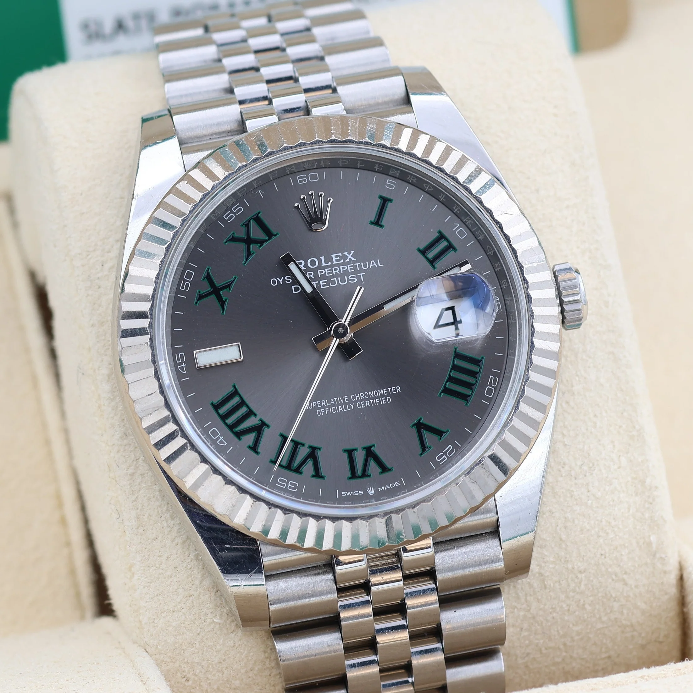 Rolex Datejust ref. 126334 Wimbledon Dial Jubilee bracelet - Full Set - Image 3