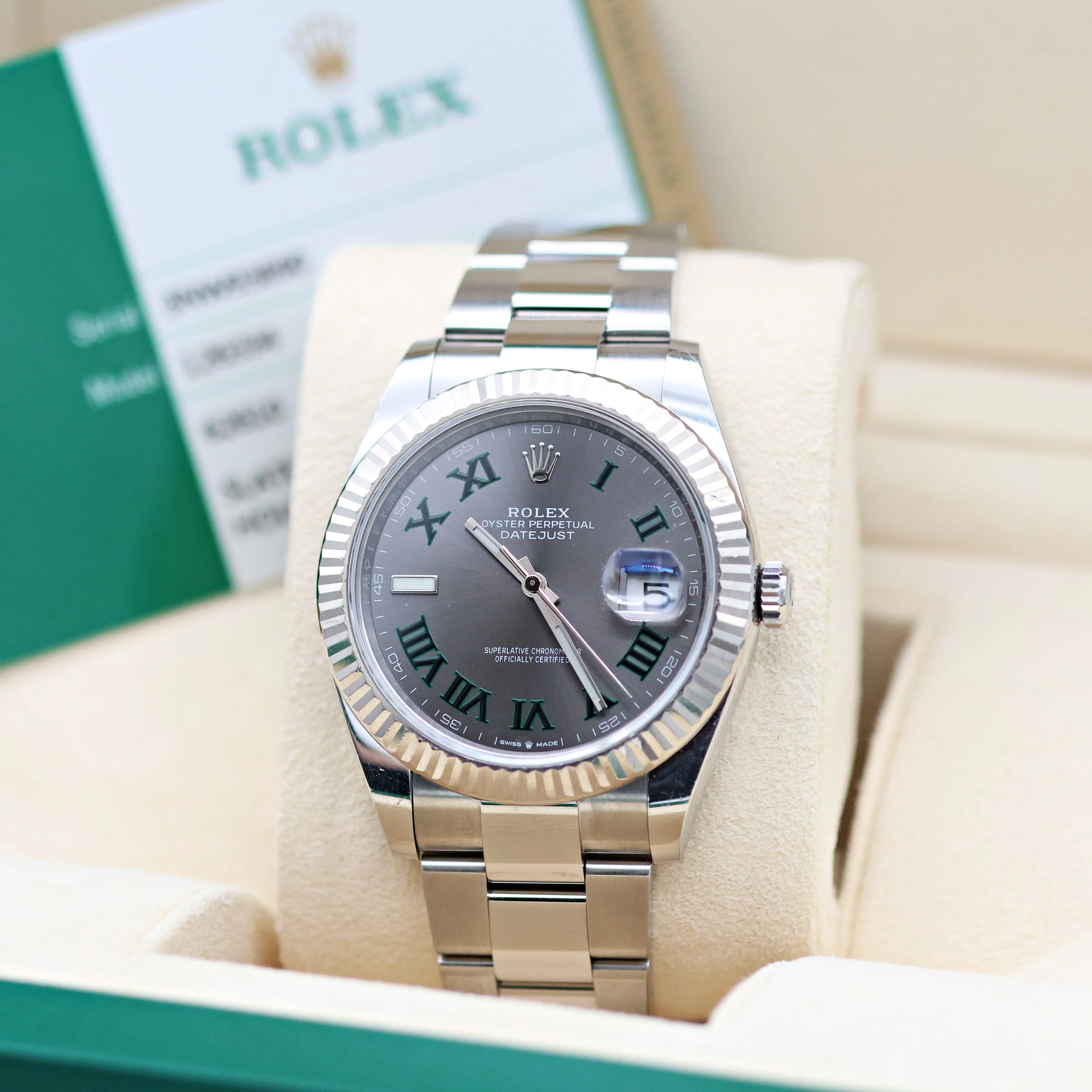 Rolex Datejust ref. 126334 Wimbledon Dial Oyster bracelet - Full Set - Image 2