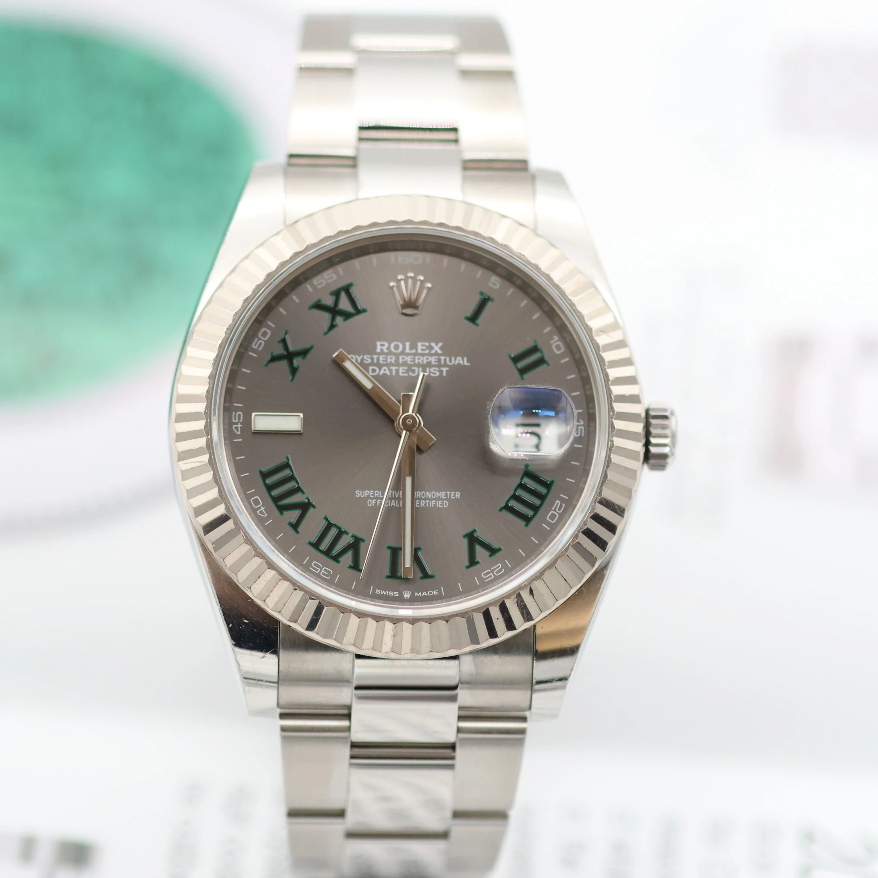 Rolex Datejust ref. 126334 Wimbledon Dial Oyster bracelet - Full Set - Image 4