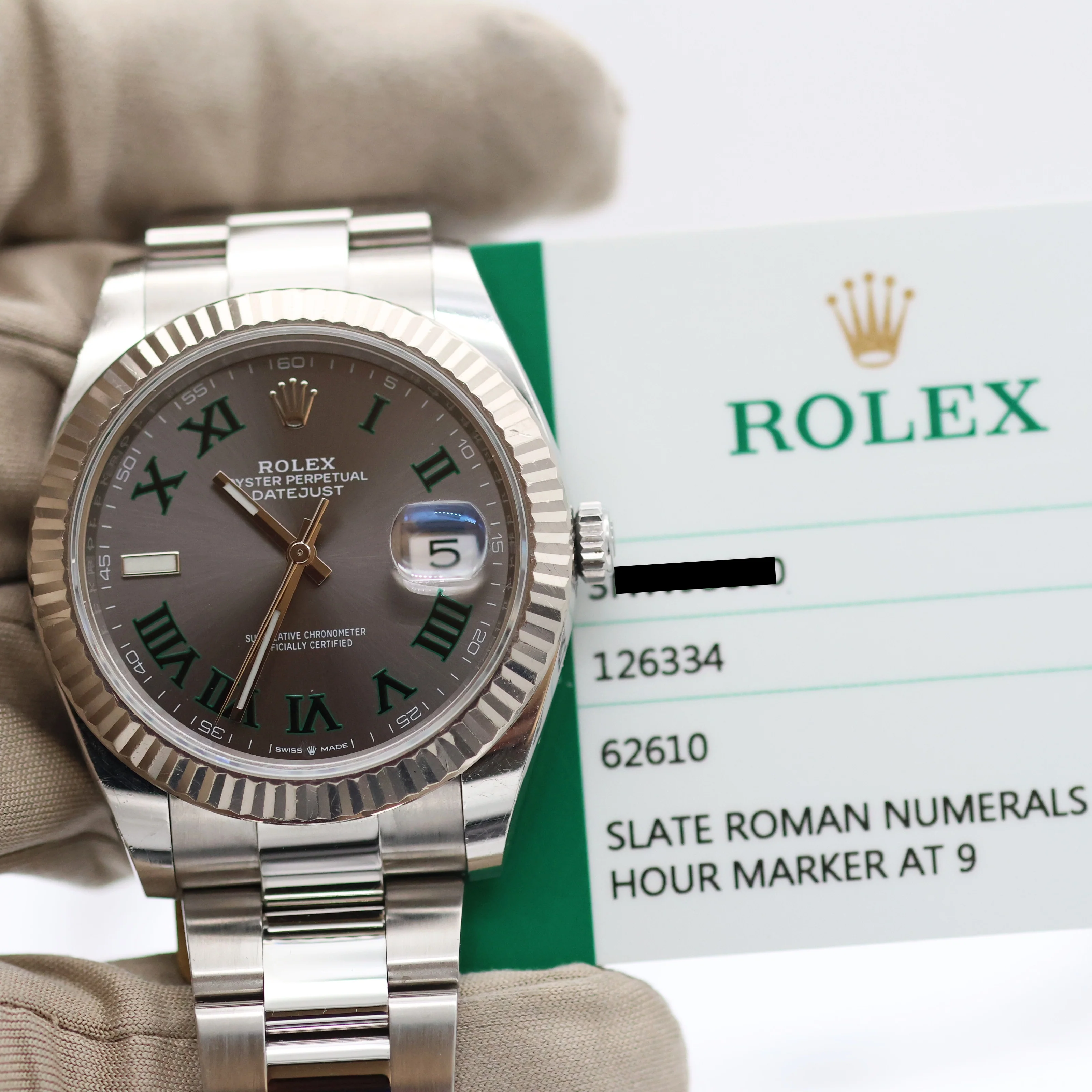 Rolex Datejust ref. 126334 Wimbledon Dial Oyster bracelet - Full Set - Image 5