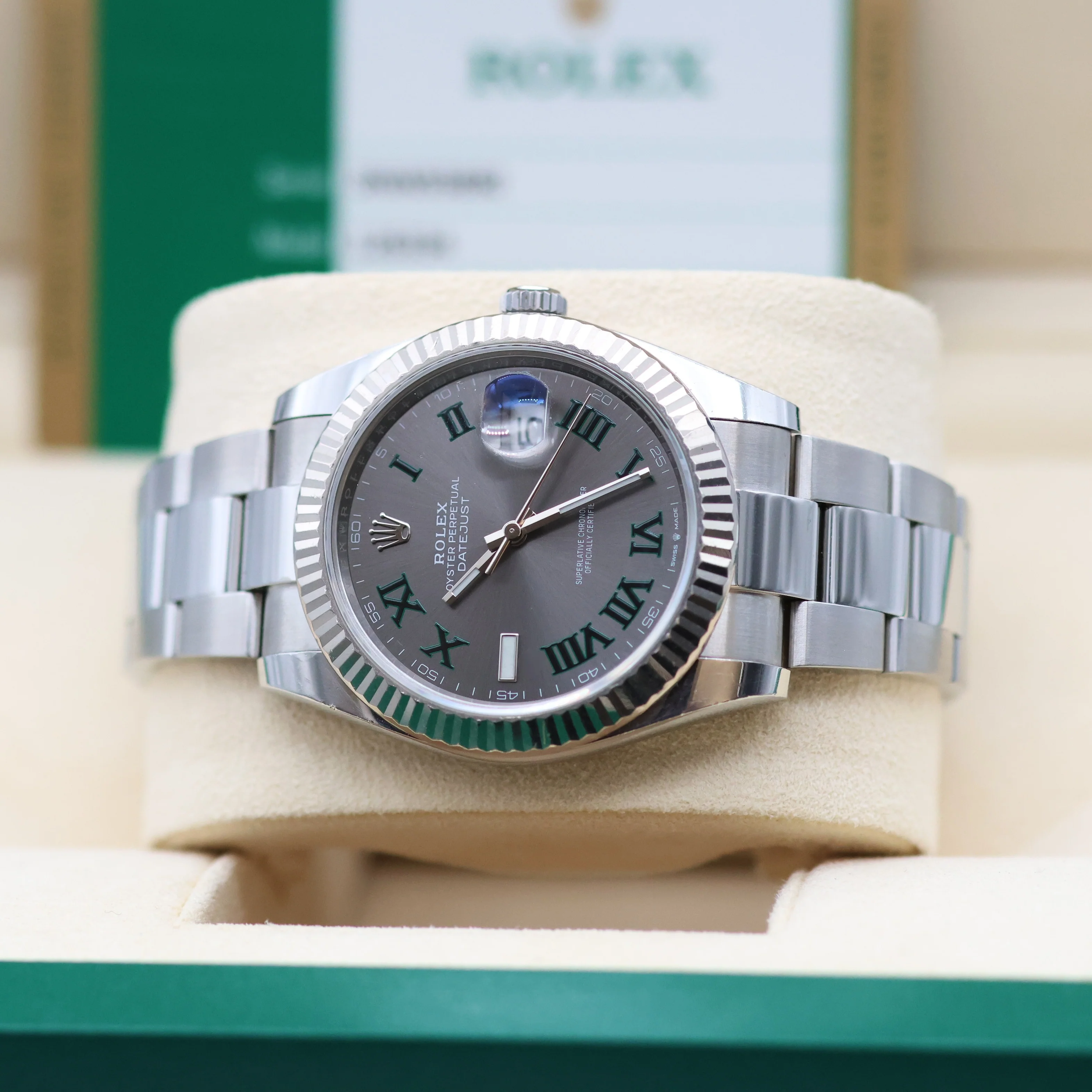 Rolex Datejust ref. 126334 Wimbledon Dial Oyster bracelet - Full Set - Image 9