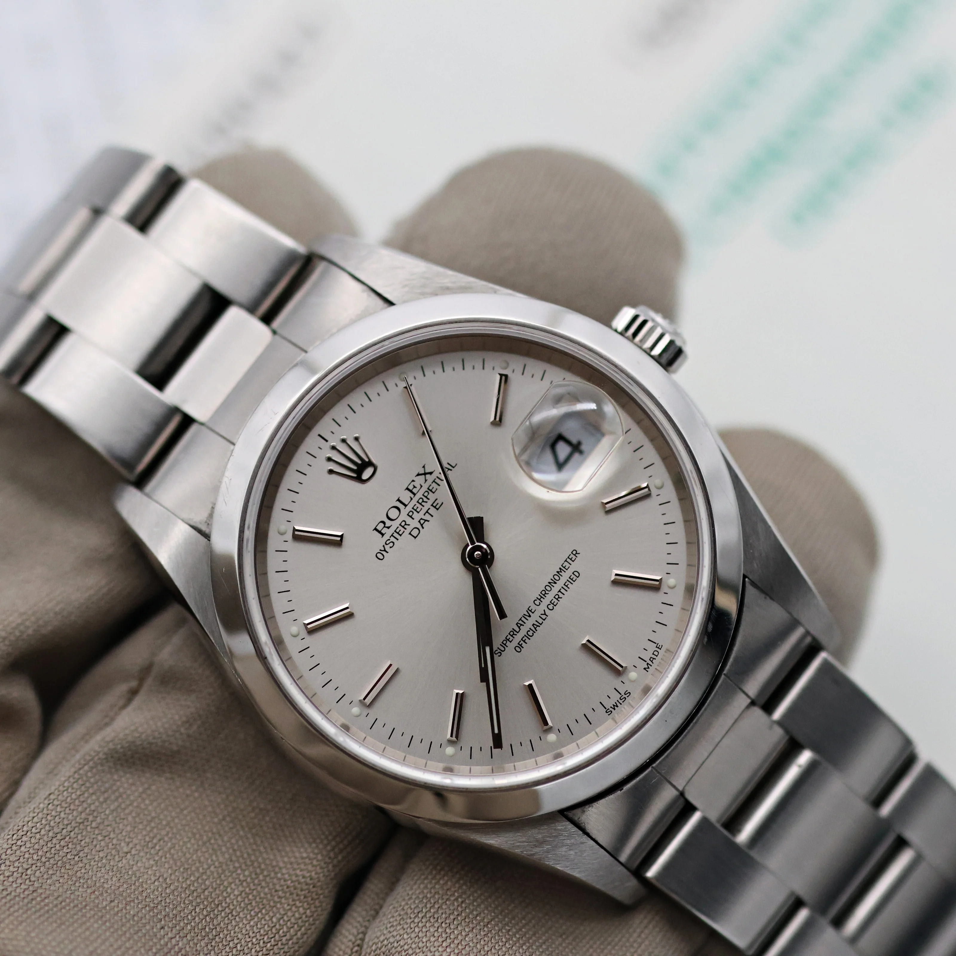 Rolex Date ref. 15200 - Silver Dial - Full set - Image 12