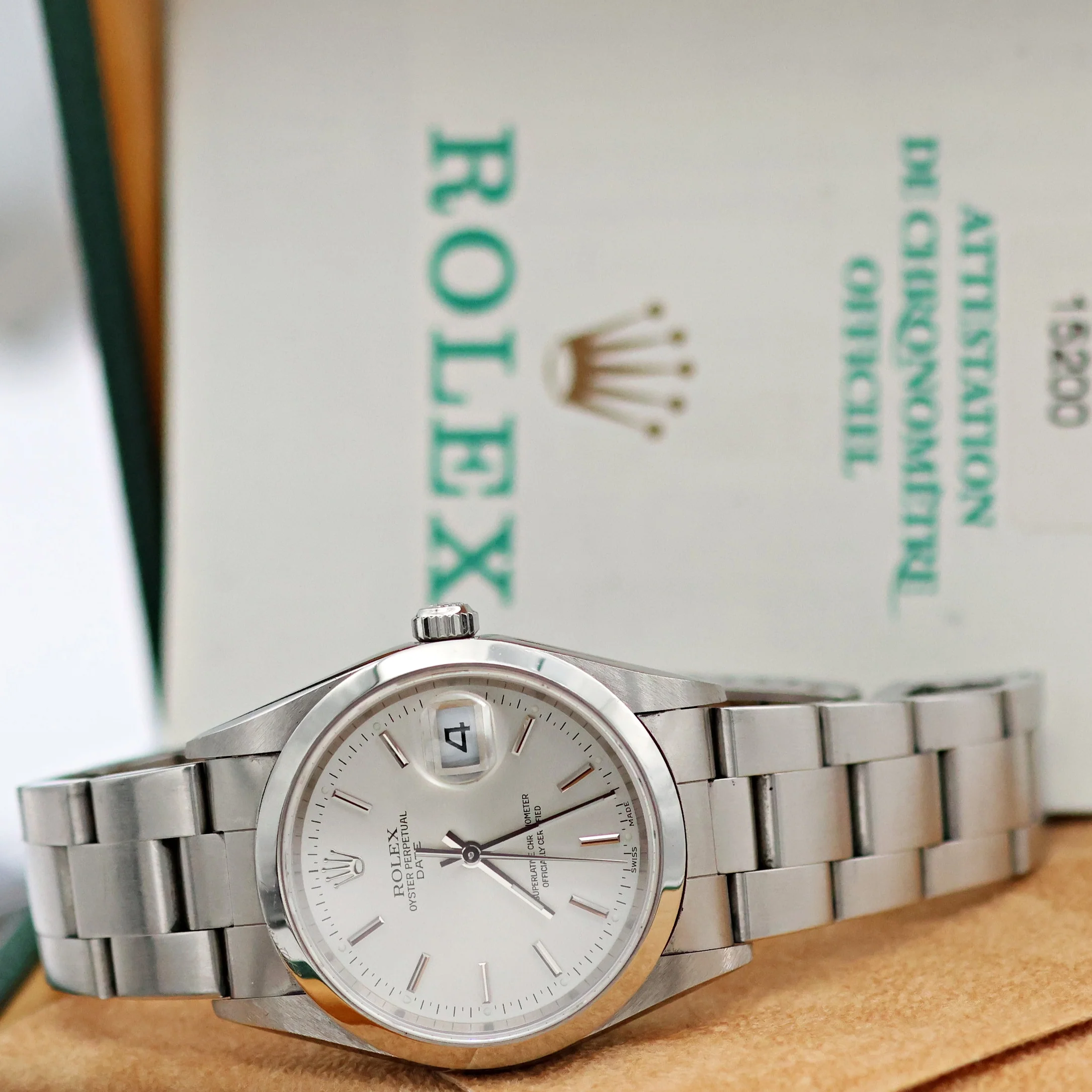Rolex Date ref. 15200 - Silver Dial - Full set - Image 3