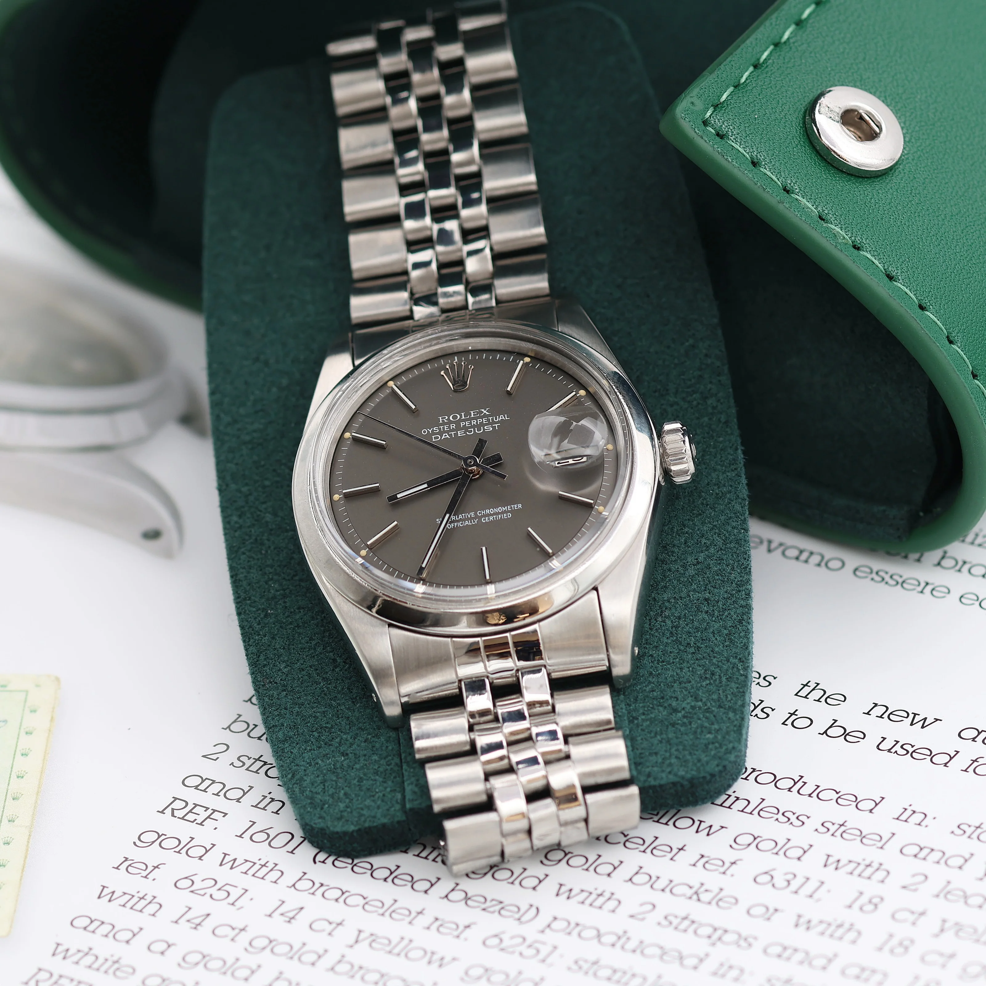 Rolex Datejust ref. 1600 Grey Dial Jubilee Bracelet - Image 2