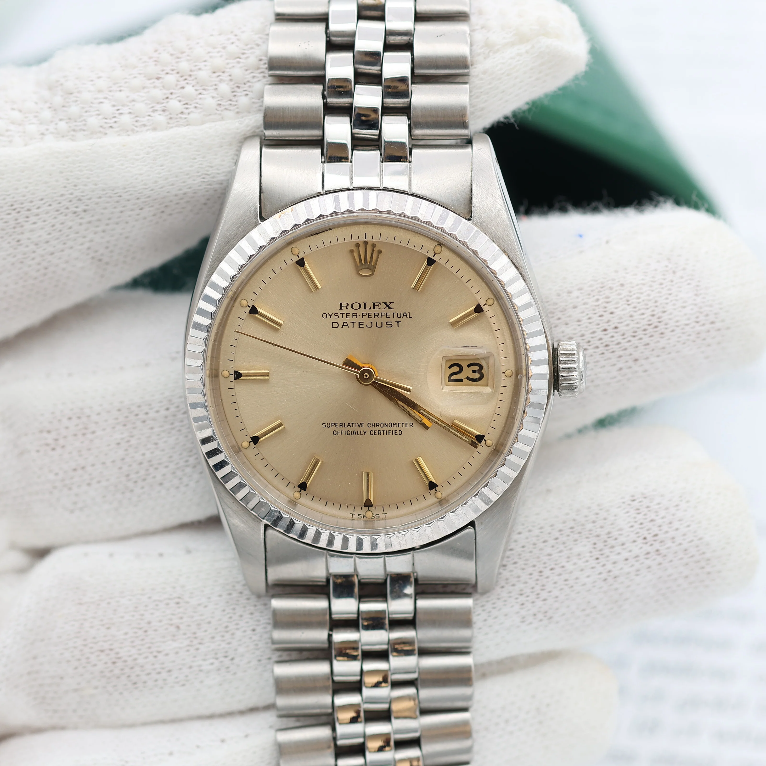 Rolex Datejust ref. 1601 - Champagne Dial Special Saudi - Jubilee Bracelet - Image 4