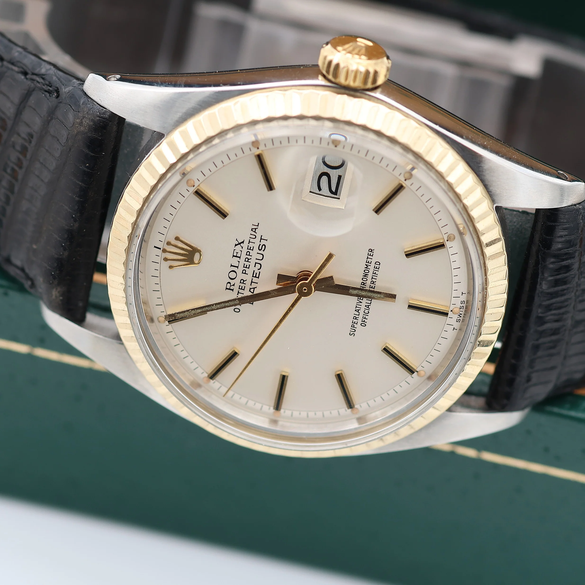 Rolex Datejust ref. 1601 - Cream Dial - Leather Strap - Full Set - Image 10