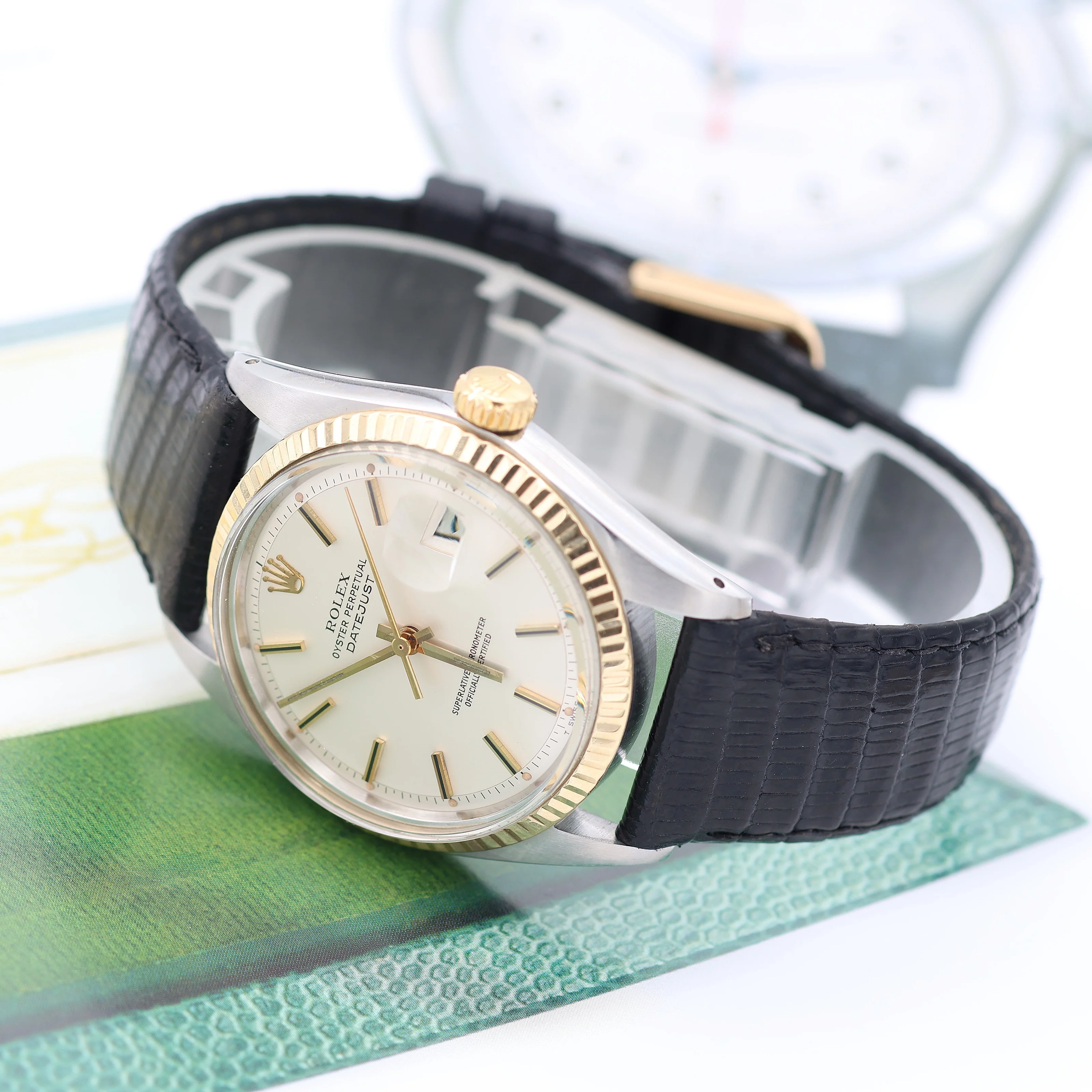 Rolex Datejust ref. 1601 - Cream Dial - Leather Strap - Full Set - Image 8
