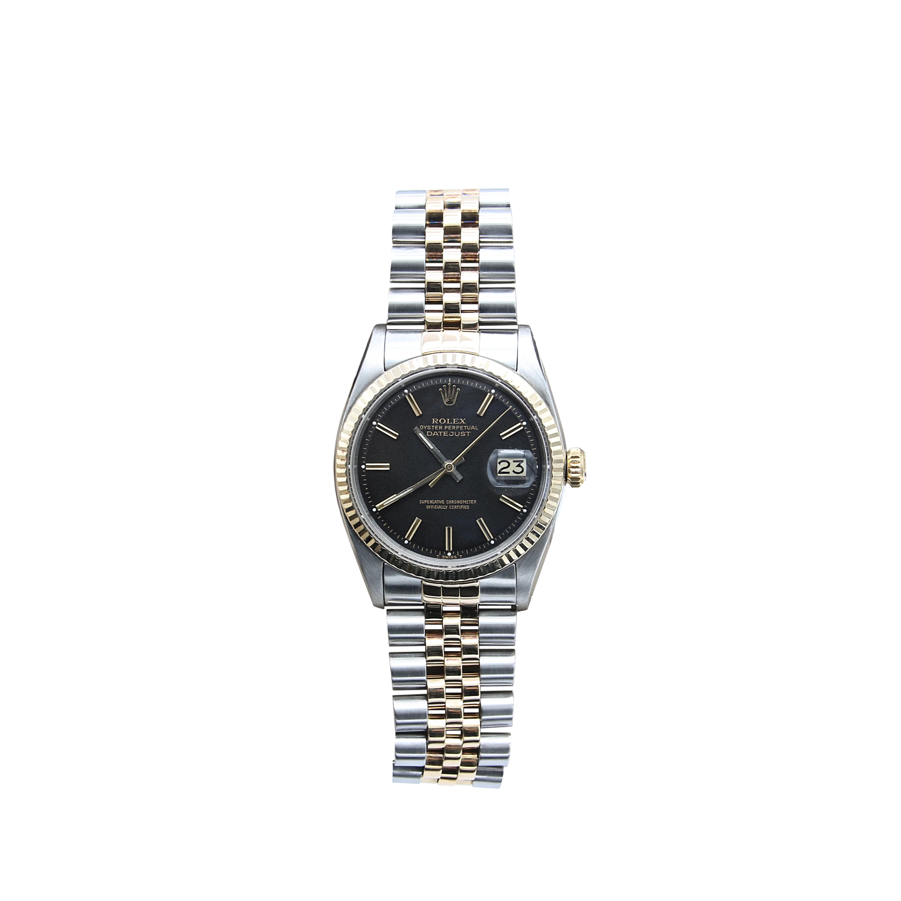 Rolex Datejust ref. 1601 Steel/Gold Bezel - Black Dial - Jubilee bracelet