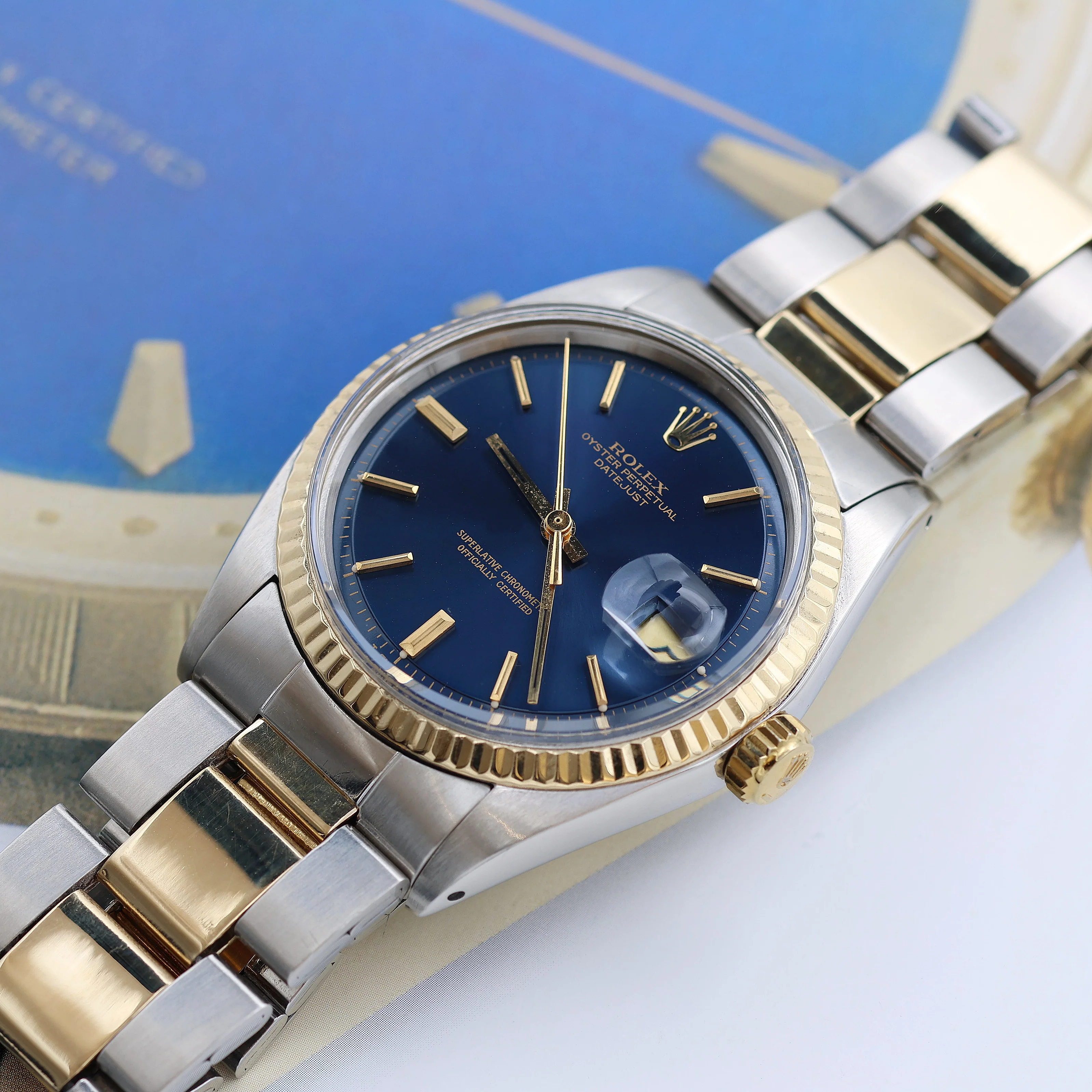 Rolex Datejust ref. 1601 Steel/Gold Bezel - Blue Dial - Oyster bracelet - Image 2