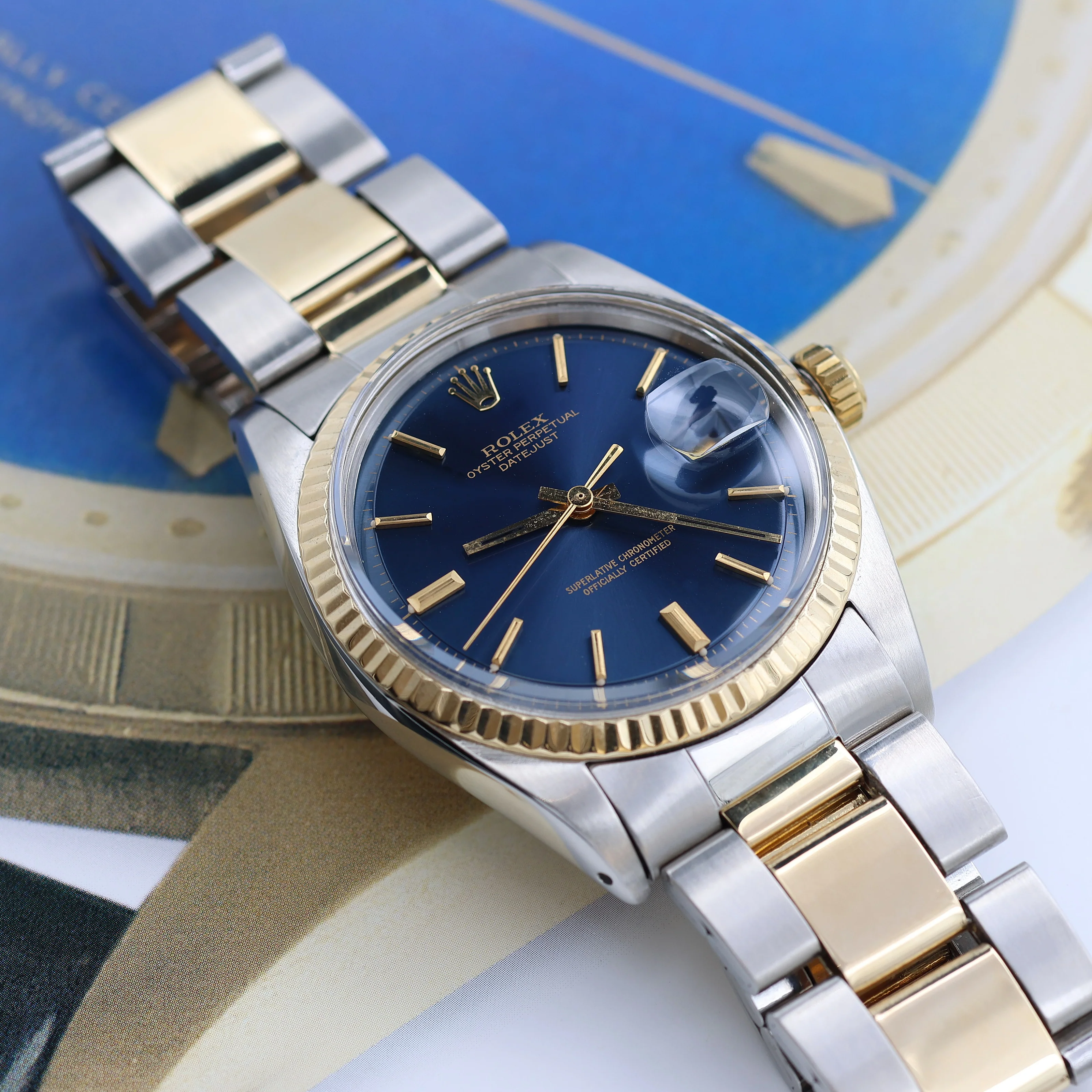 Rolex Datejust ref. 1601 Steel/Gold Bezel - Blue Dial - Oyster bracelet - Image 3