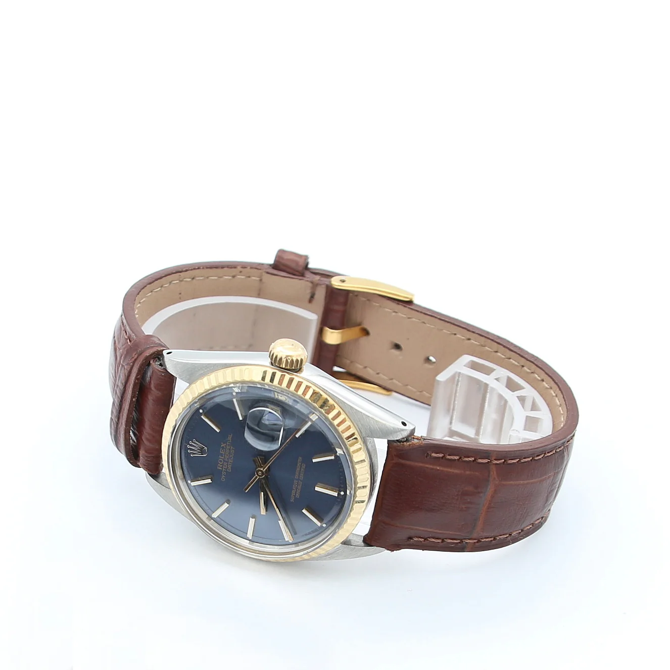 Rolex Datejust ref. 1601 - Blue Dial  - Leather strap - Full Set - Image 2
